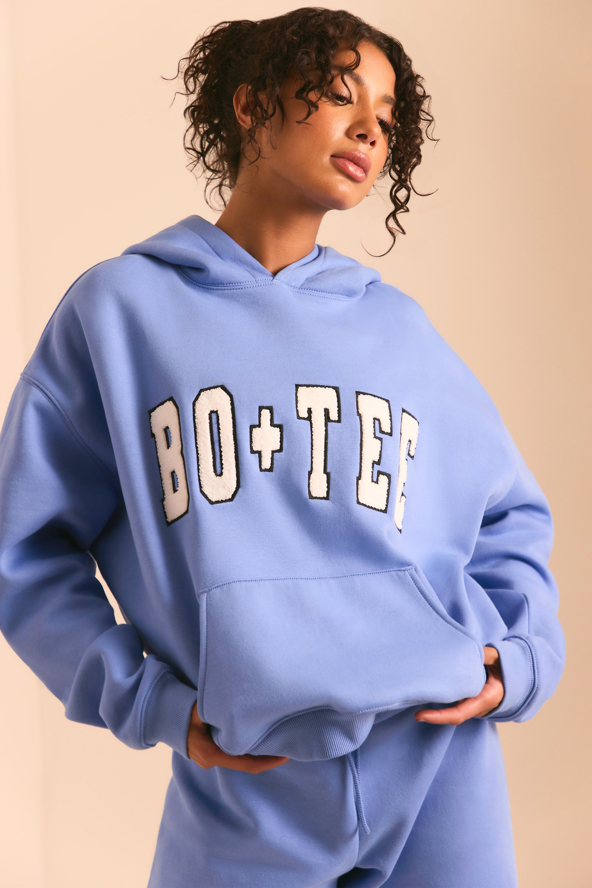 Off Duty Oversized Hoodie in Cerulean Blue