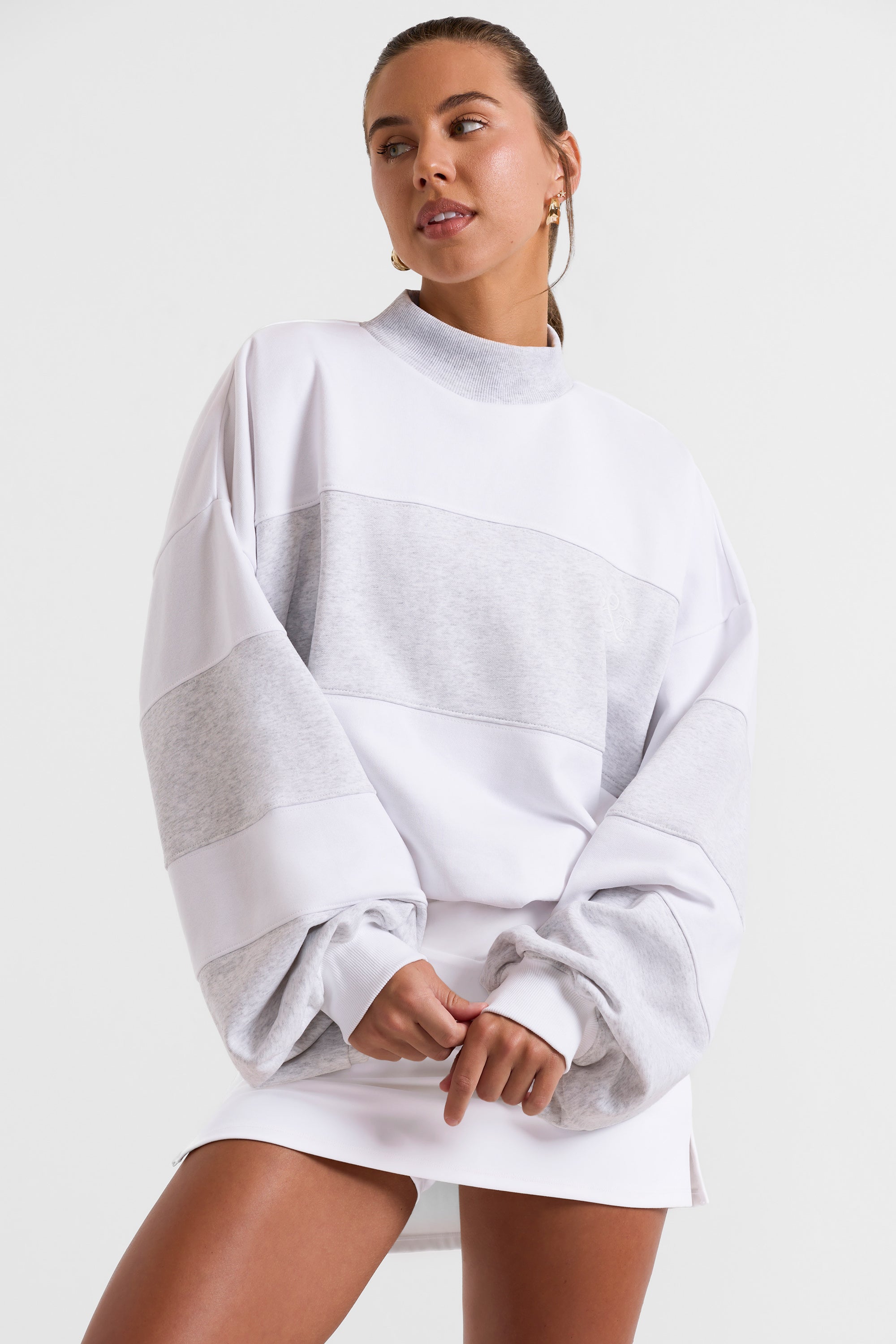 High neck sales oversized sweatshirt