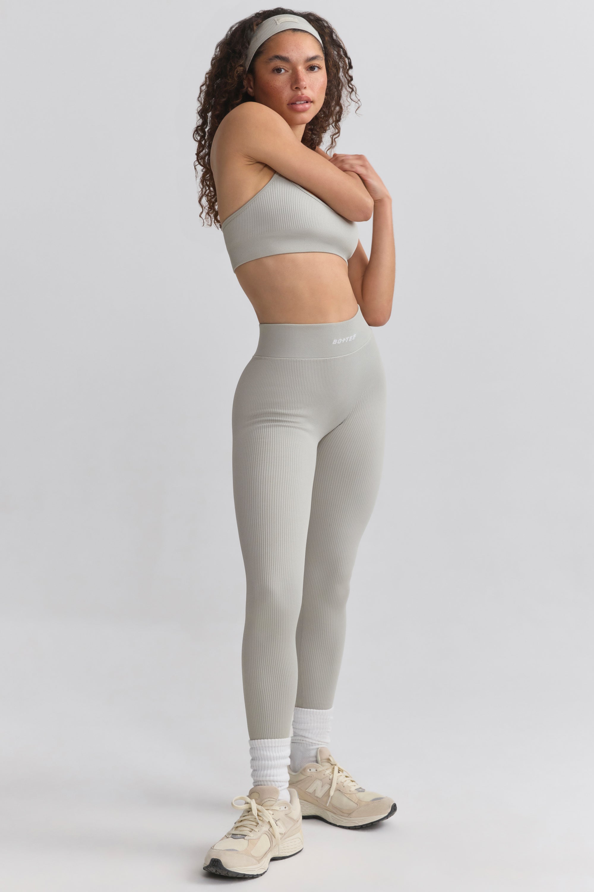 FlexiRib High-Waist Leggings in Grey - Main Image