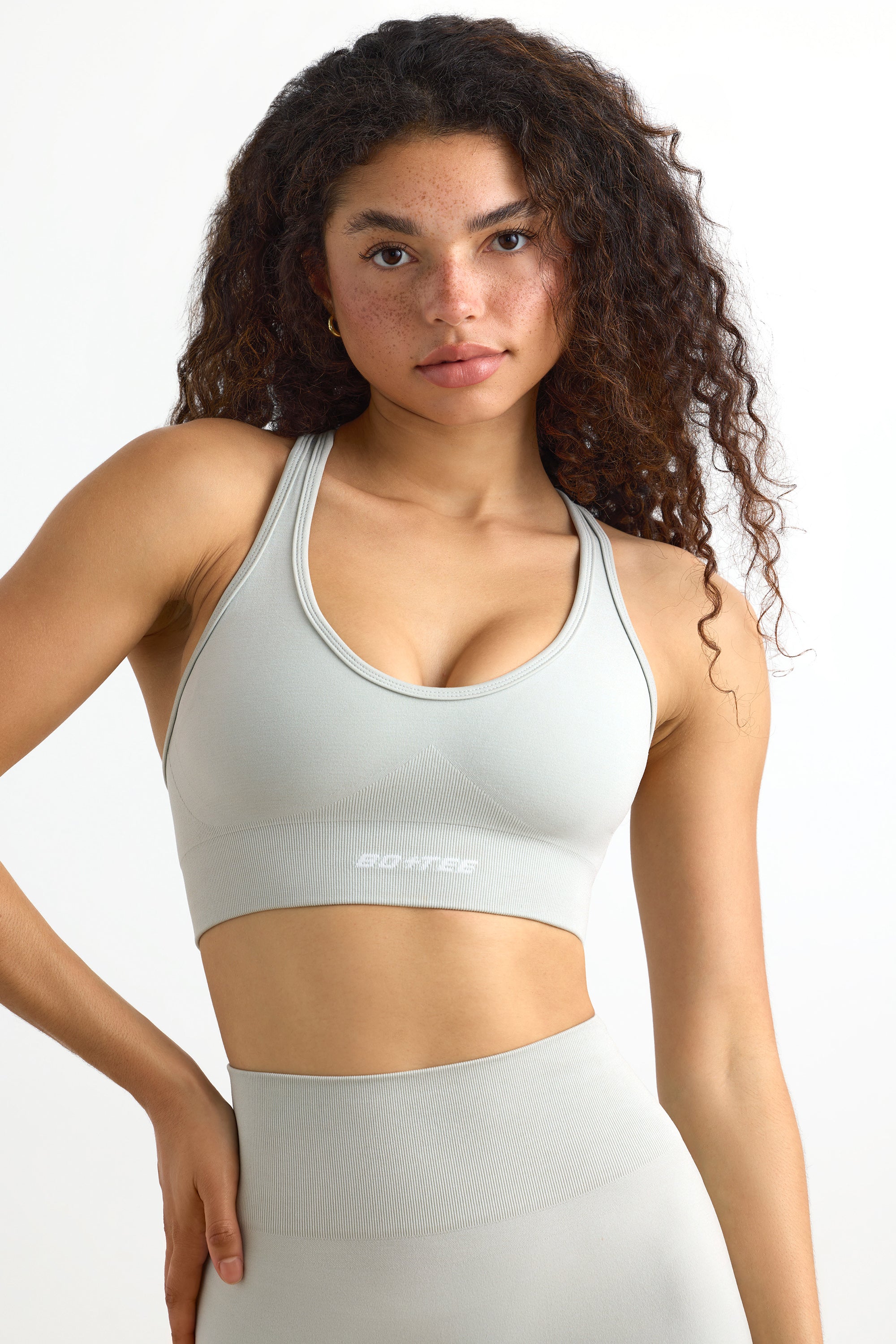Seamless sports bra in mottled light grey - in the JOOP! Online Shop