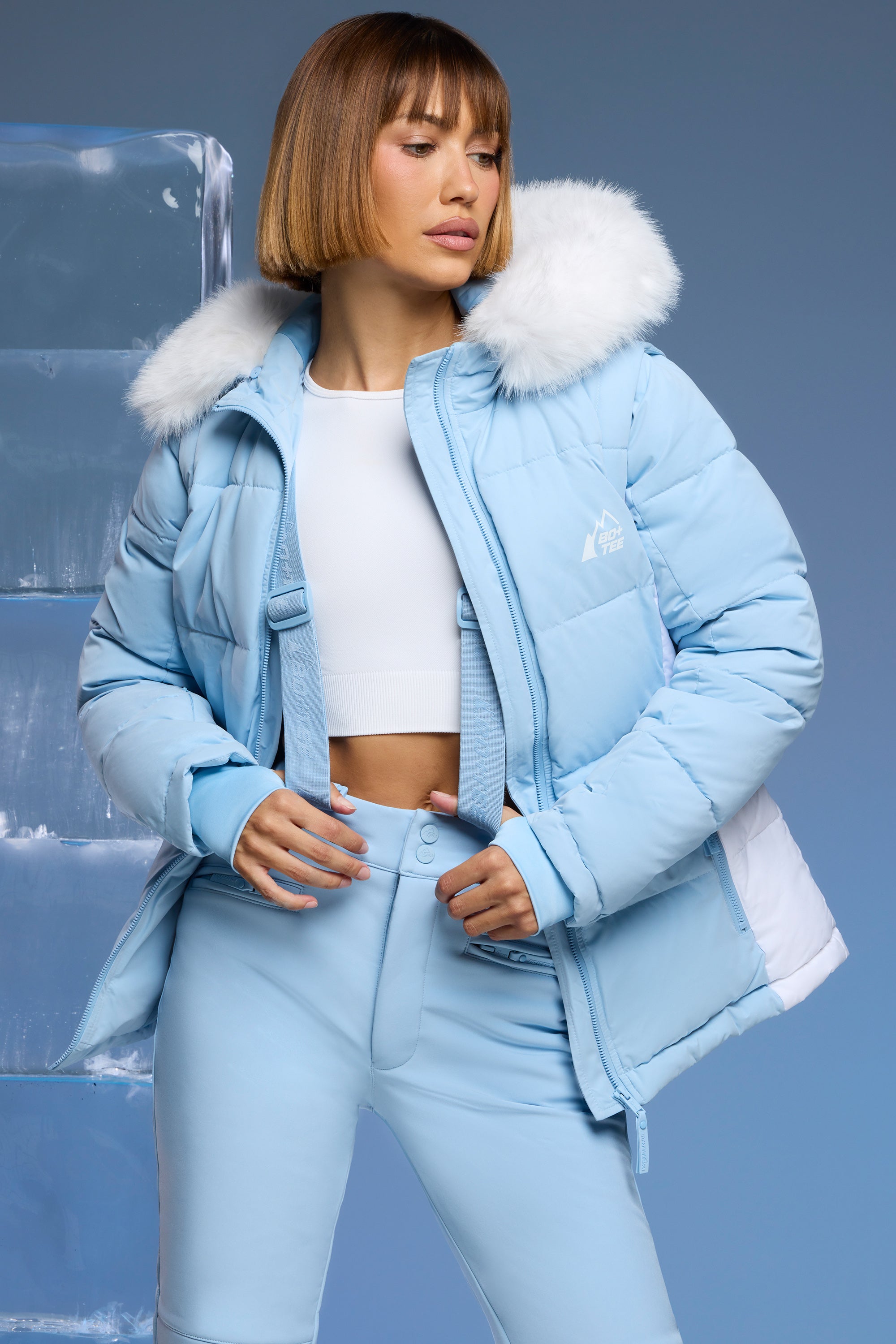 Padded Jacket Pale Blue Womens Jackets Roadster Women Solid
