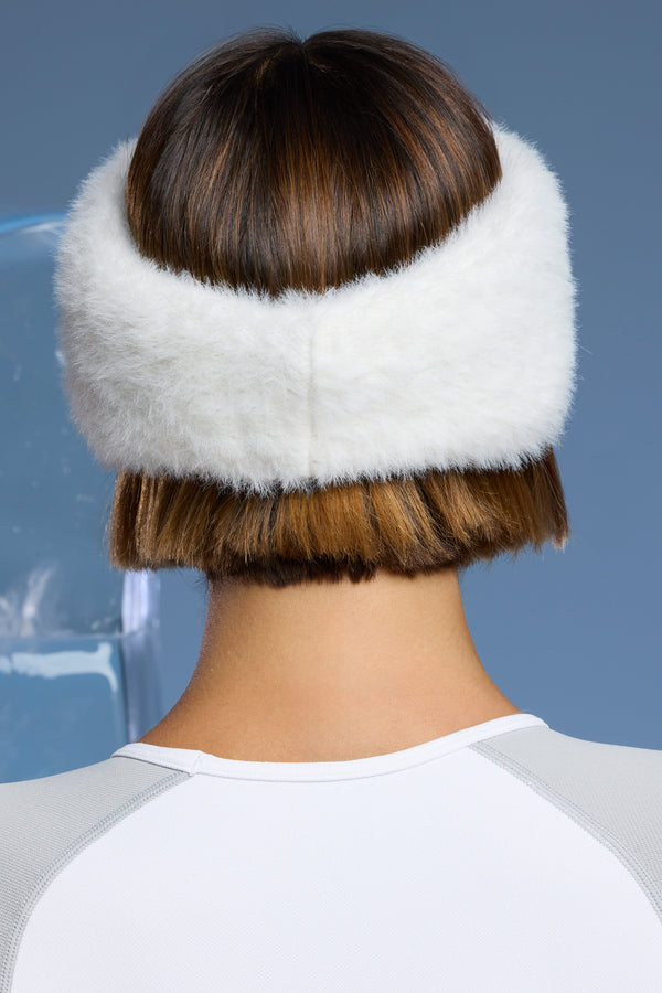 Blizzard - Faux Fur Headband in White