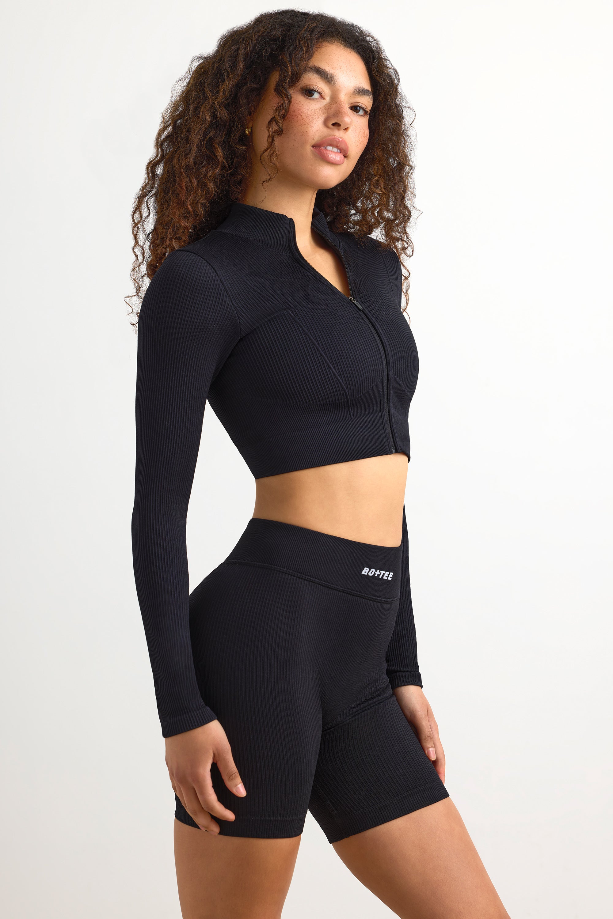 BO+TEE boandtee SoftActive Zip-Up Jacket Soft Active Half Zip Crop