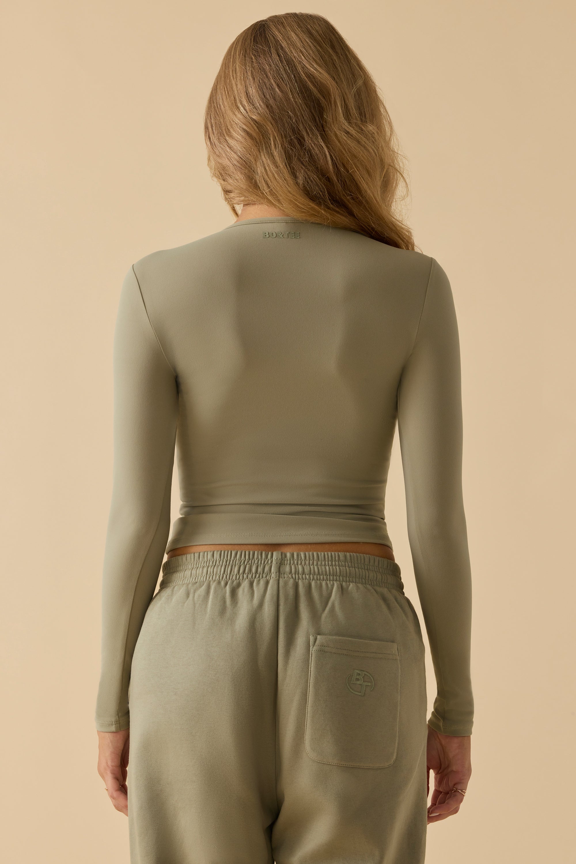 RAE MODE Butter Soft Long Sleeve Active Top In Olive — 2nd Round