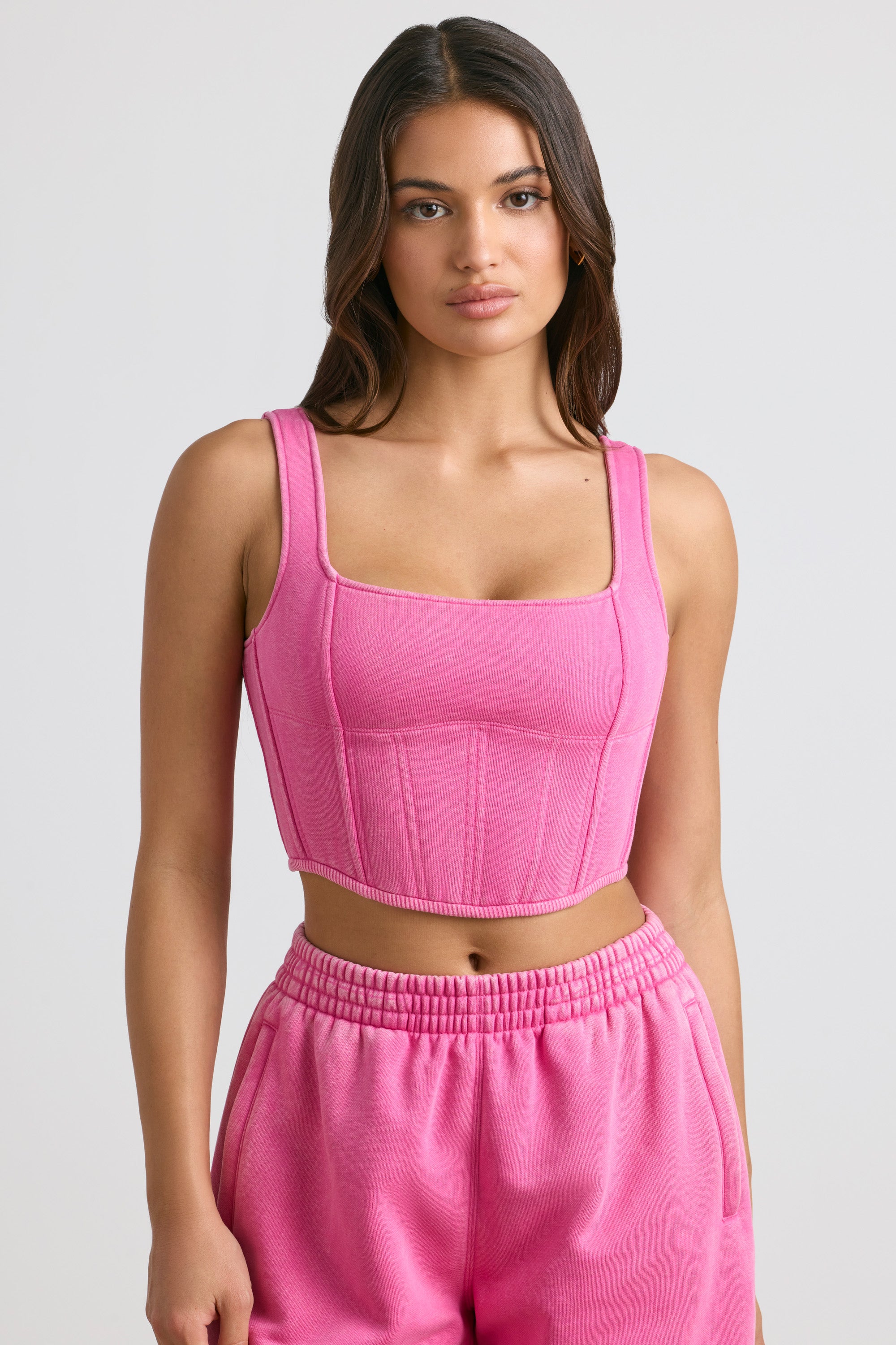 New Forever 21 X Juicy Couture Pink Ribbed Sports Bra Top Size M
