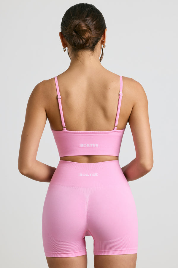Crush - High-Waist Define Luxe Mini Shorts in Bubblegum Pink