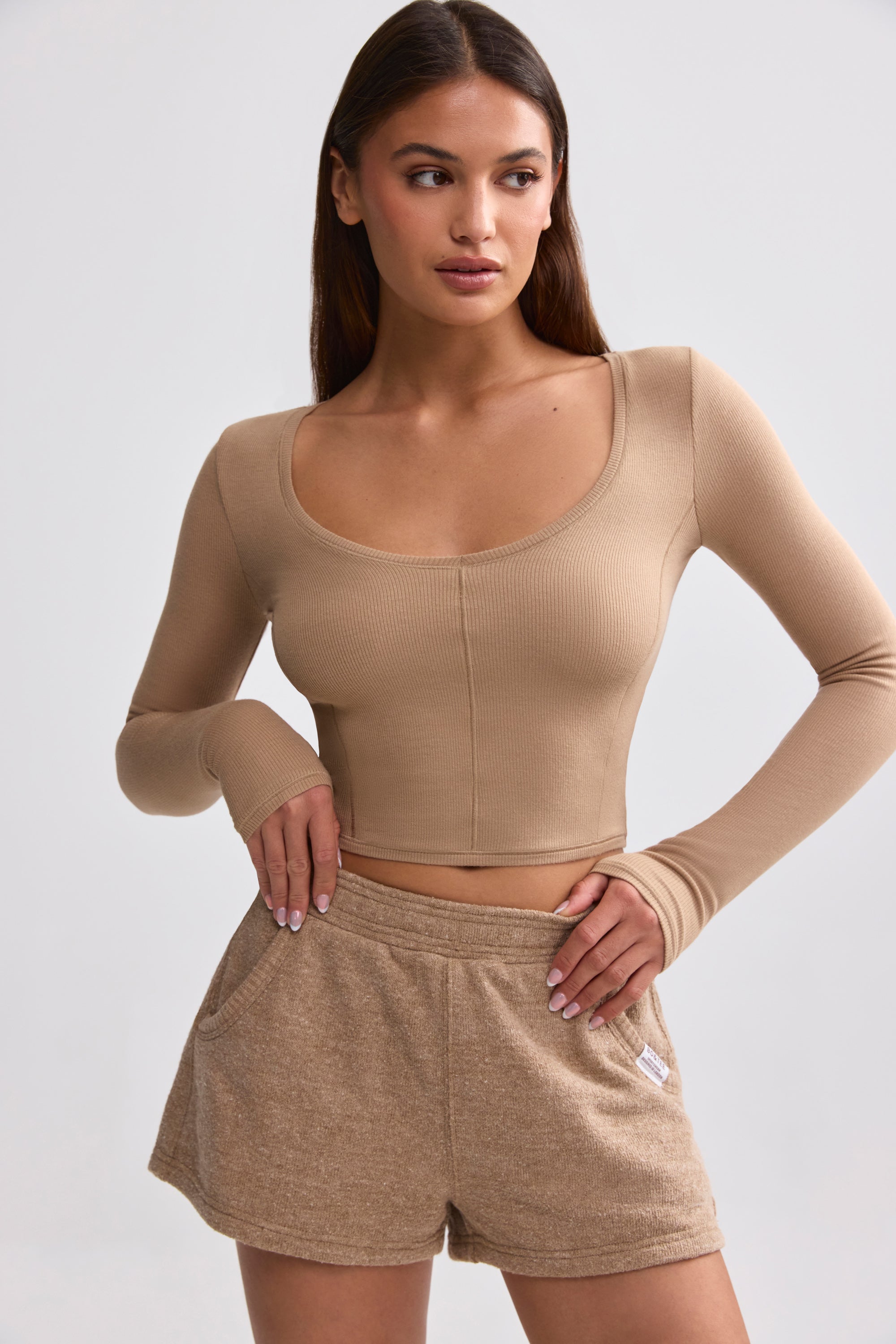 Shops Brown V-Neck Top