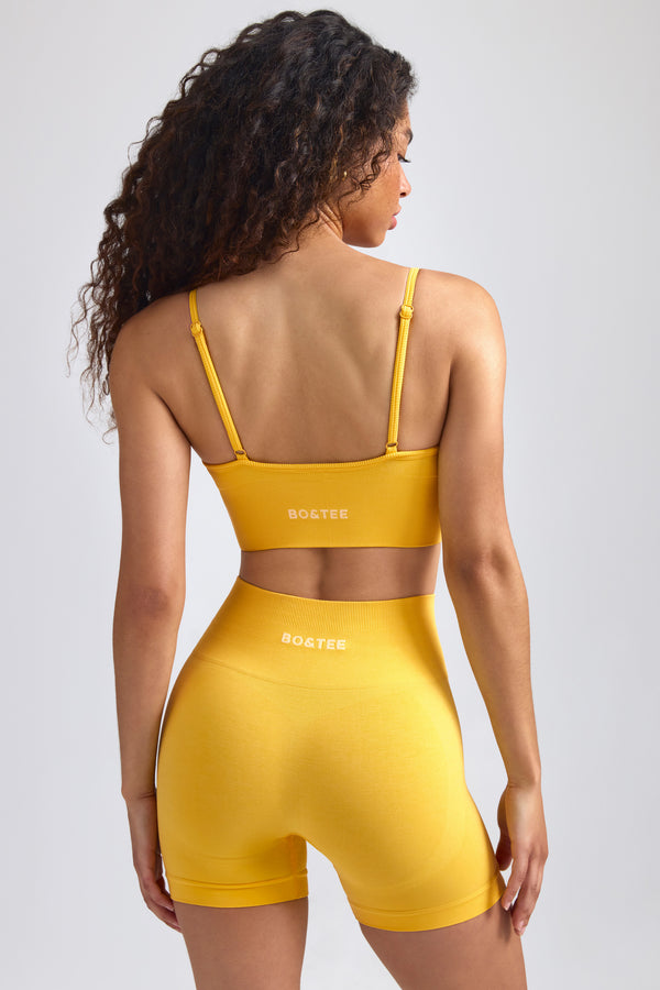Define Luxe Mini Shorts in Golden Yellow