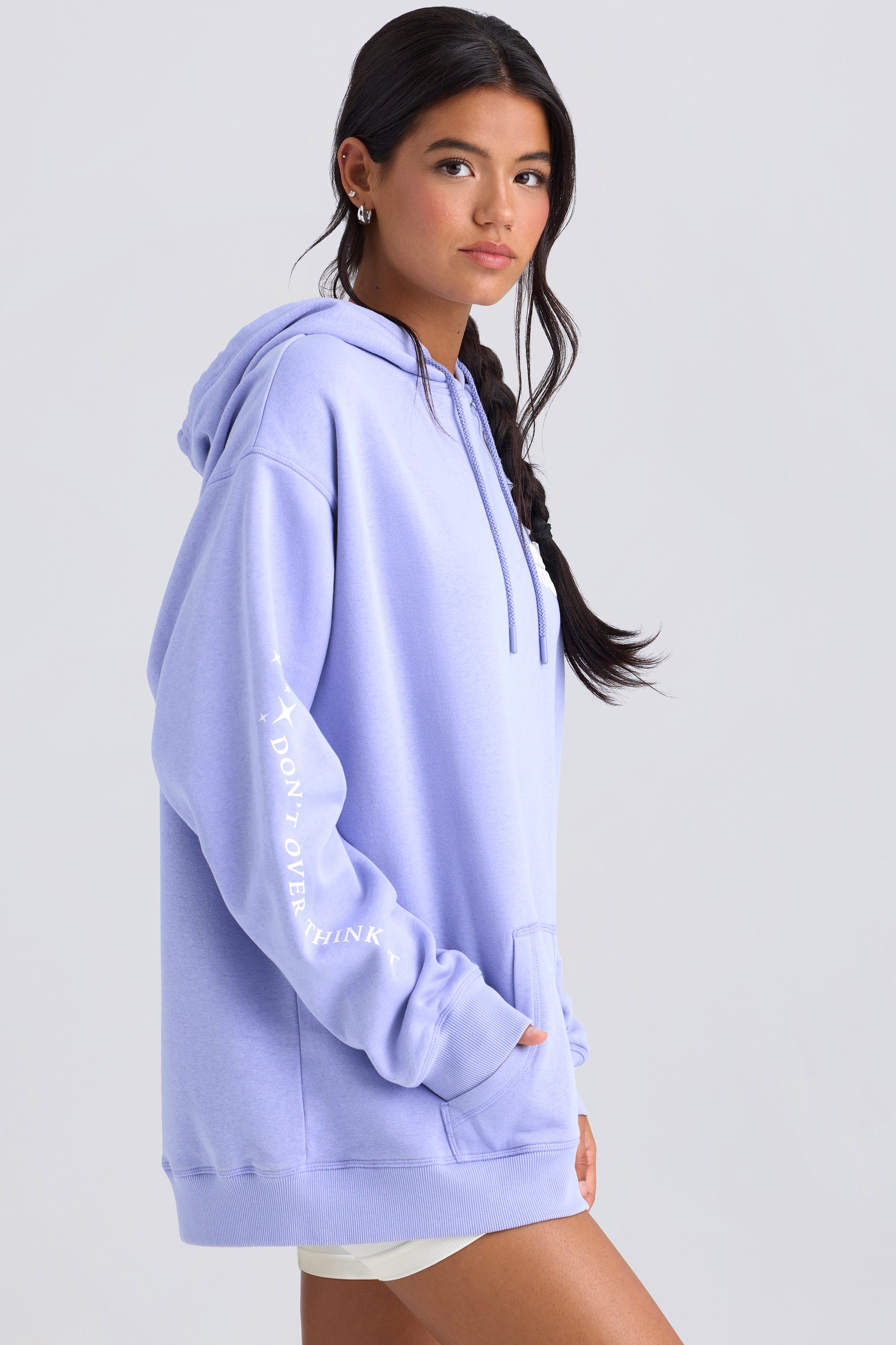 Workout Clothes Periwinkle Blue Sweatshirt Oversized Hoodie In