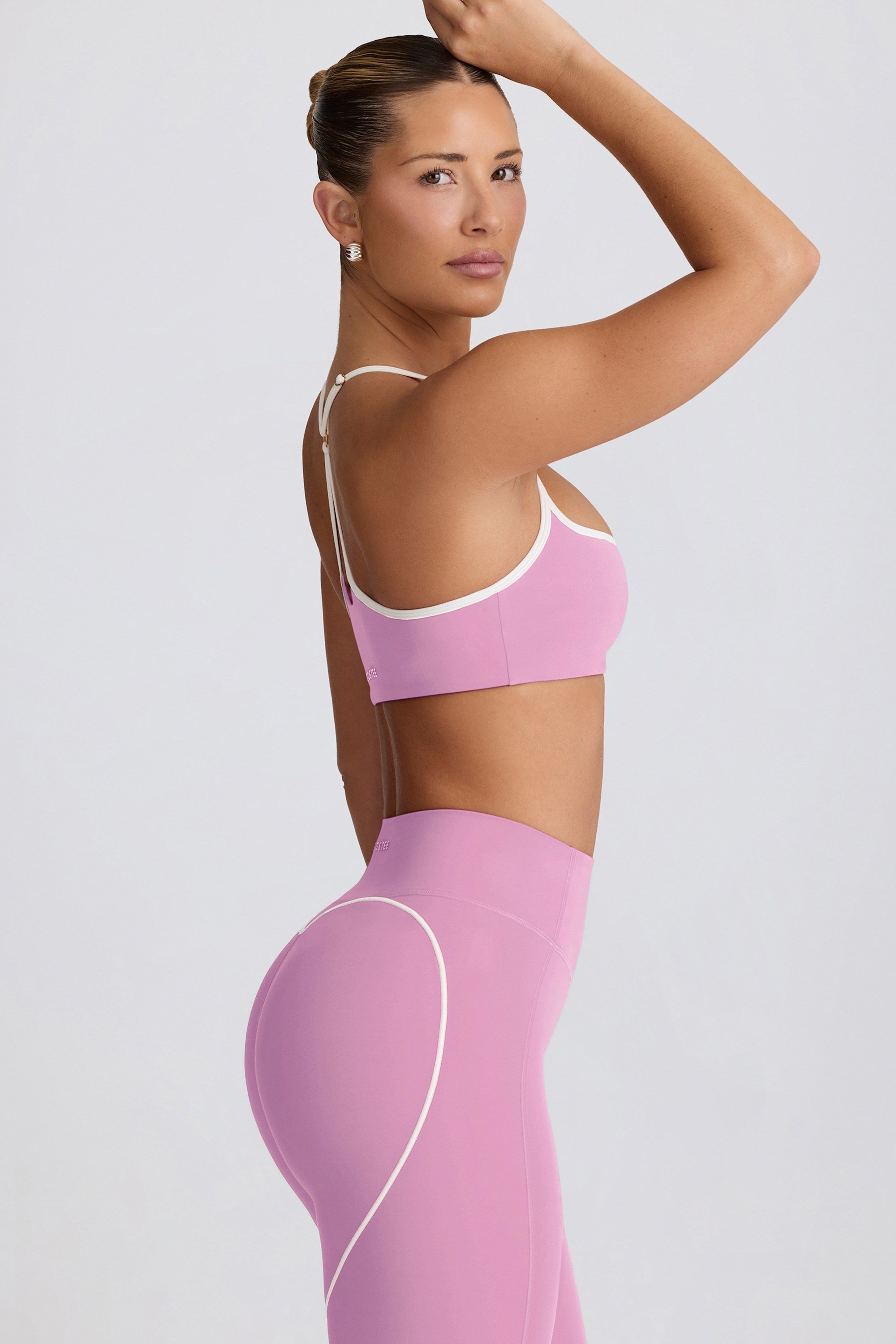 Soft Active Sweetheart-Neck Sports Bra in Dusty Pink – Bo+Tee