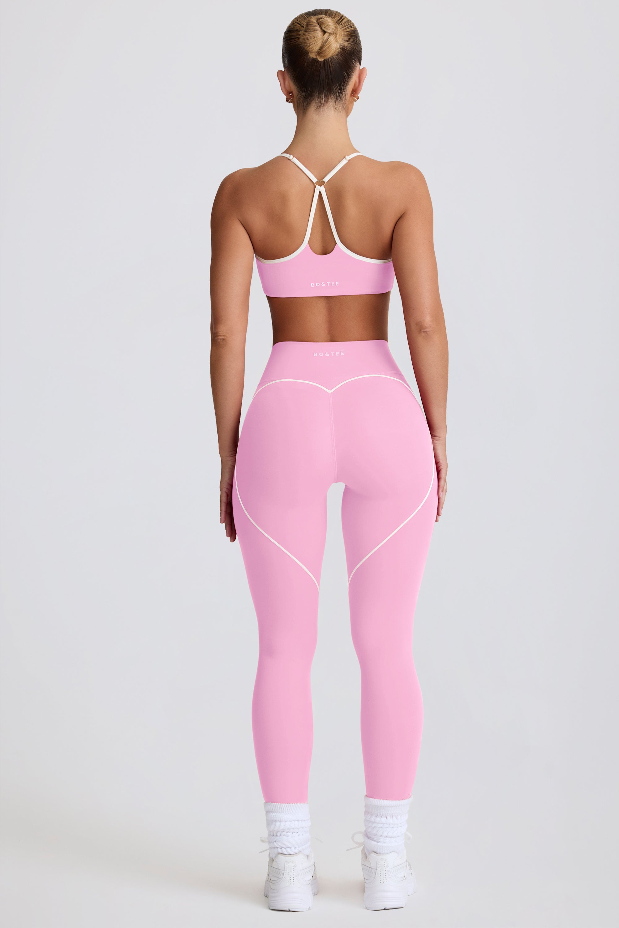 Soft Active Mid-Rise Leggings in Baby Pink - Main Image