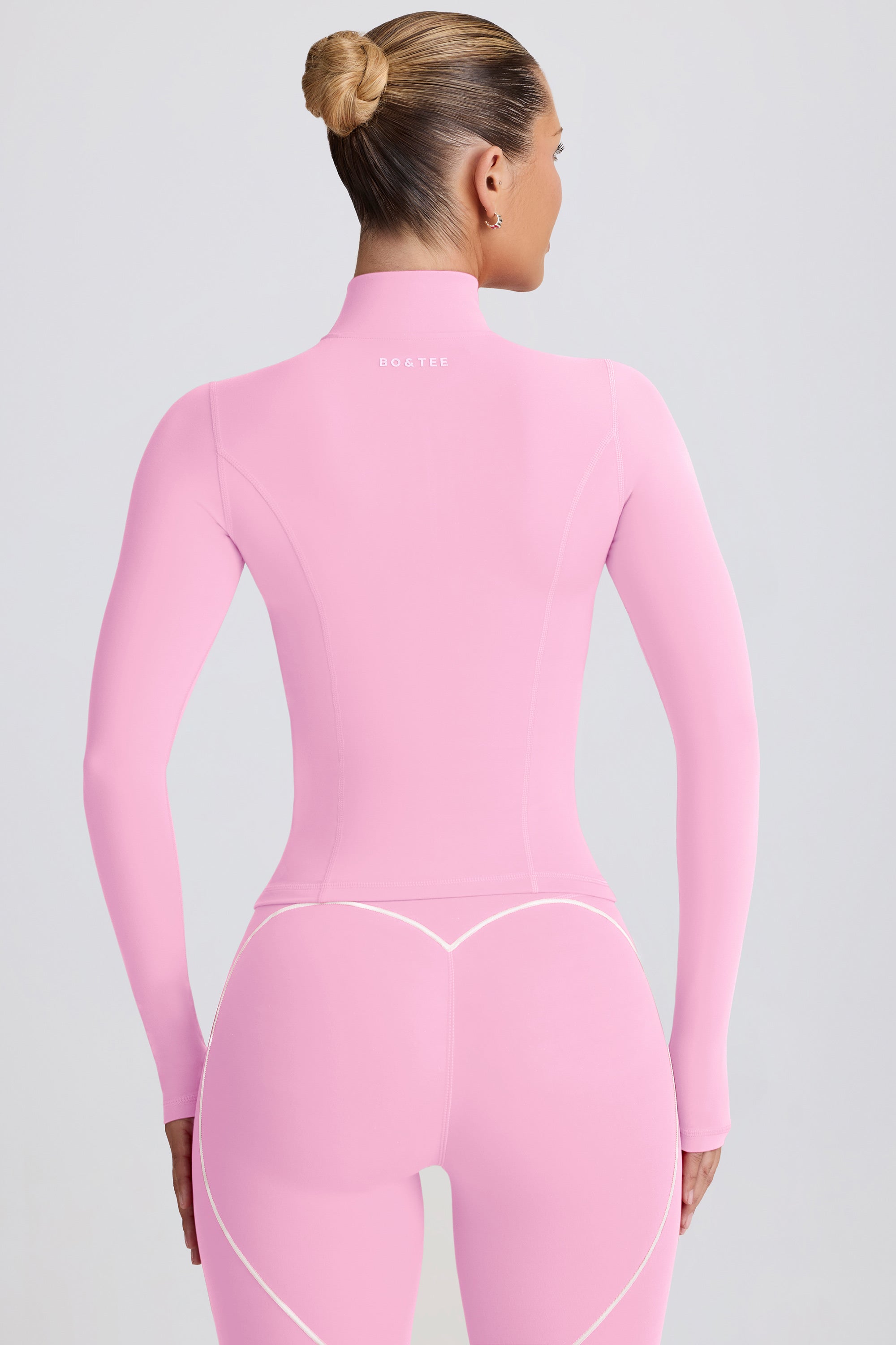 Soft Active Zip-Up Jacket in Baby Pink – Bo+Tee