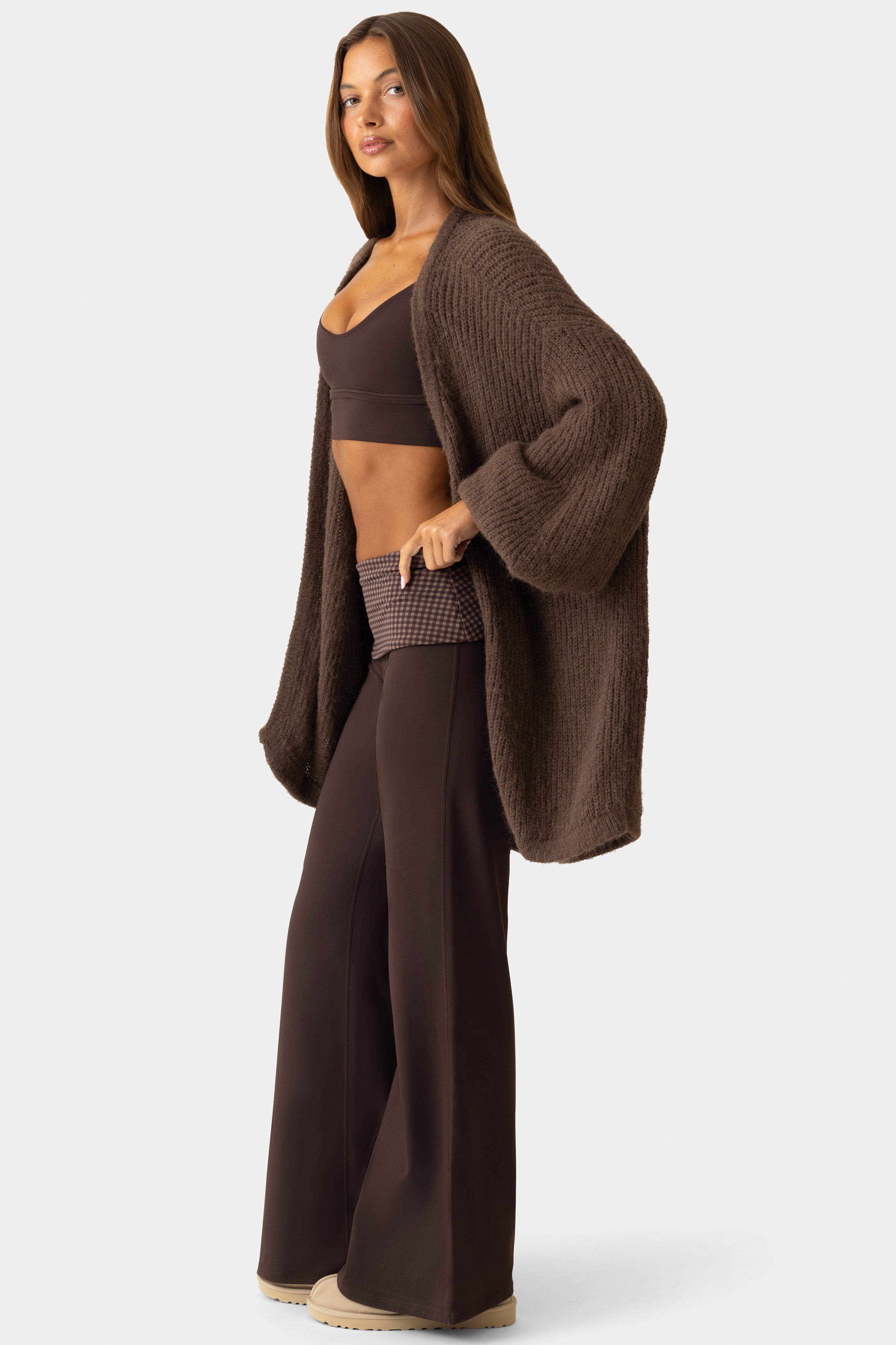 Soft Knit Cardigan in Espresso – Bo+Tee