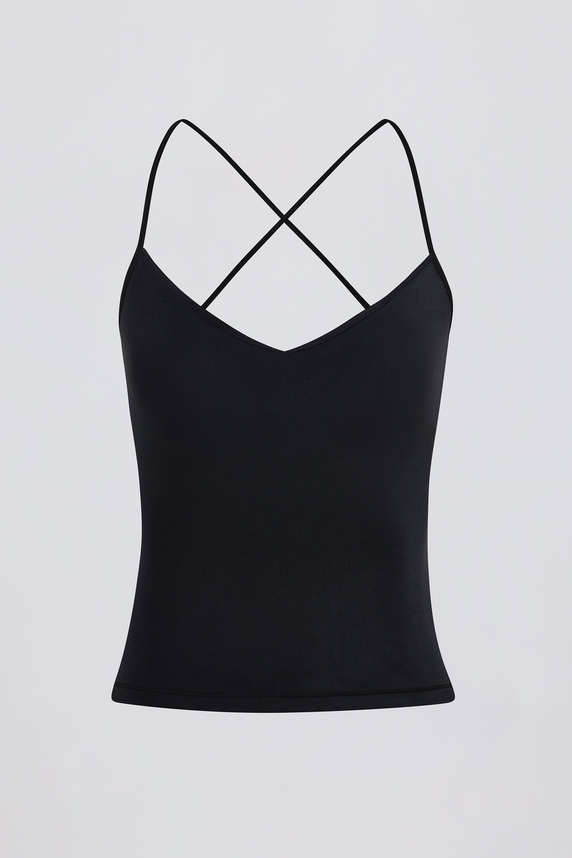 Cross-Back Tank Top in Black – Bo+Tee