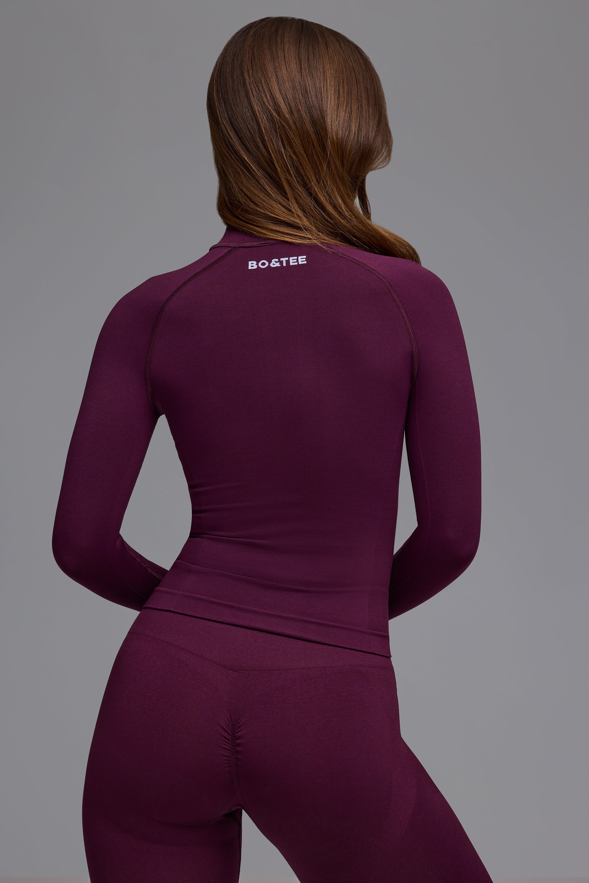 Define Luxe Zip-Up Jacket in Grape – Bo+Tee