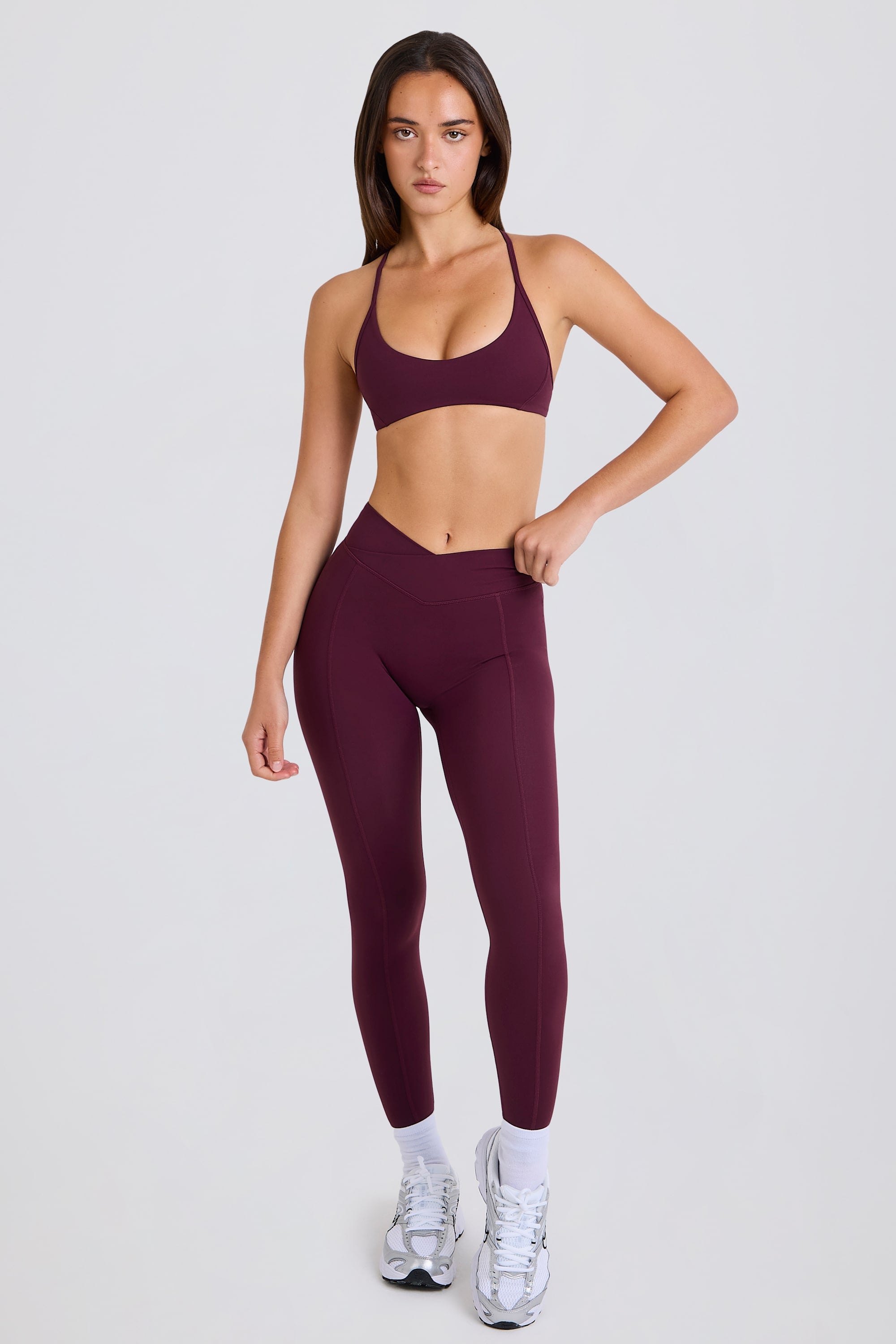 Gym Leggings Maroon Running Leggings Buy Burgundy Red Balance Wrap
