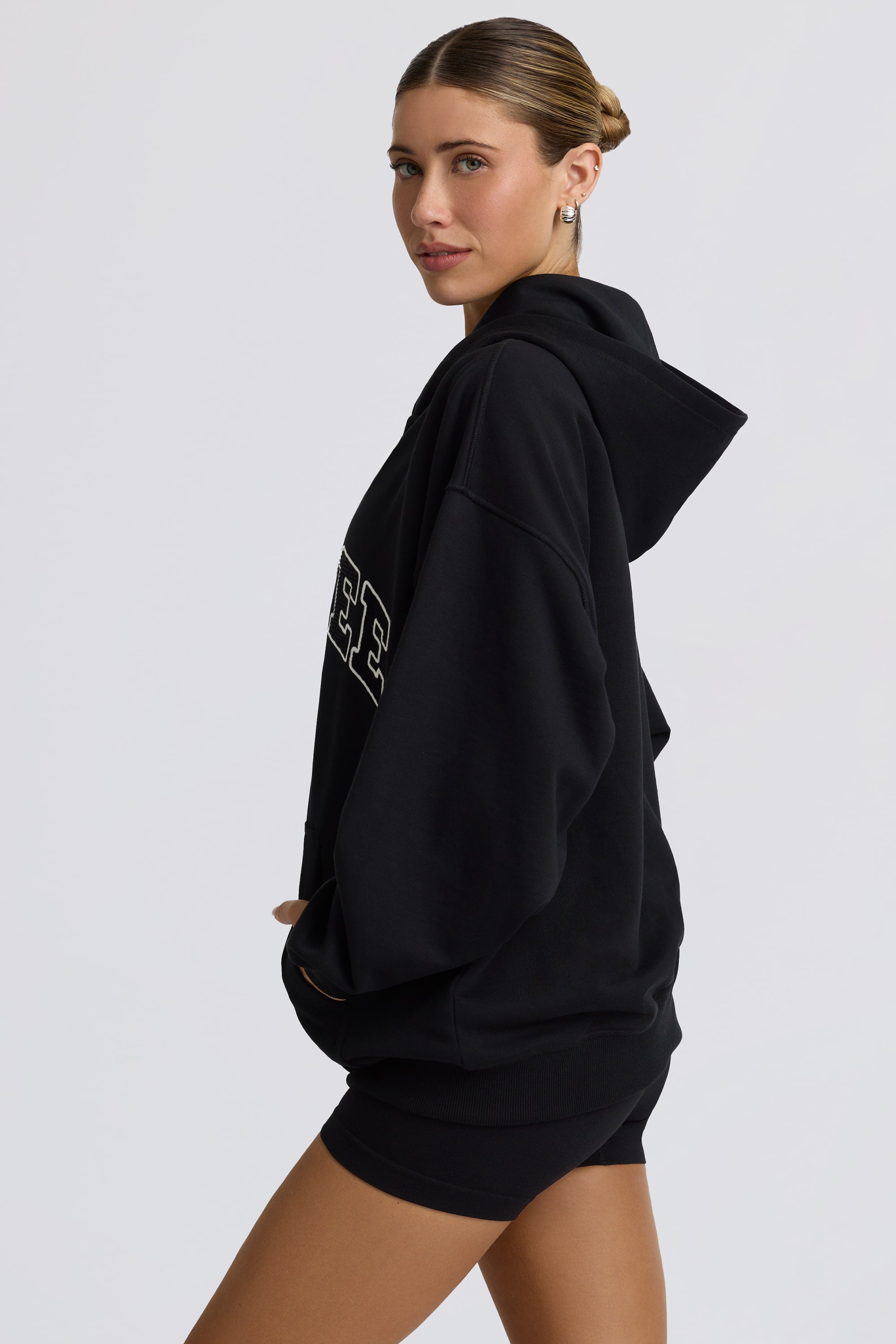 Oversized Zip-Up Cotton Hoodie main image 1