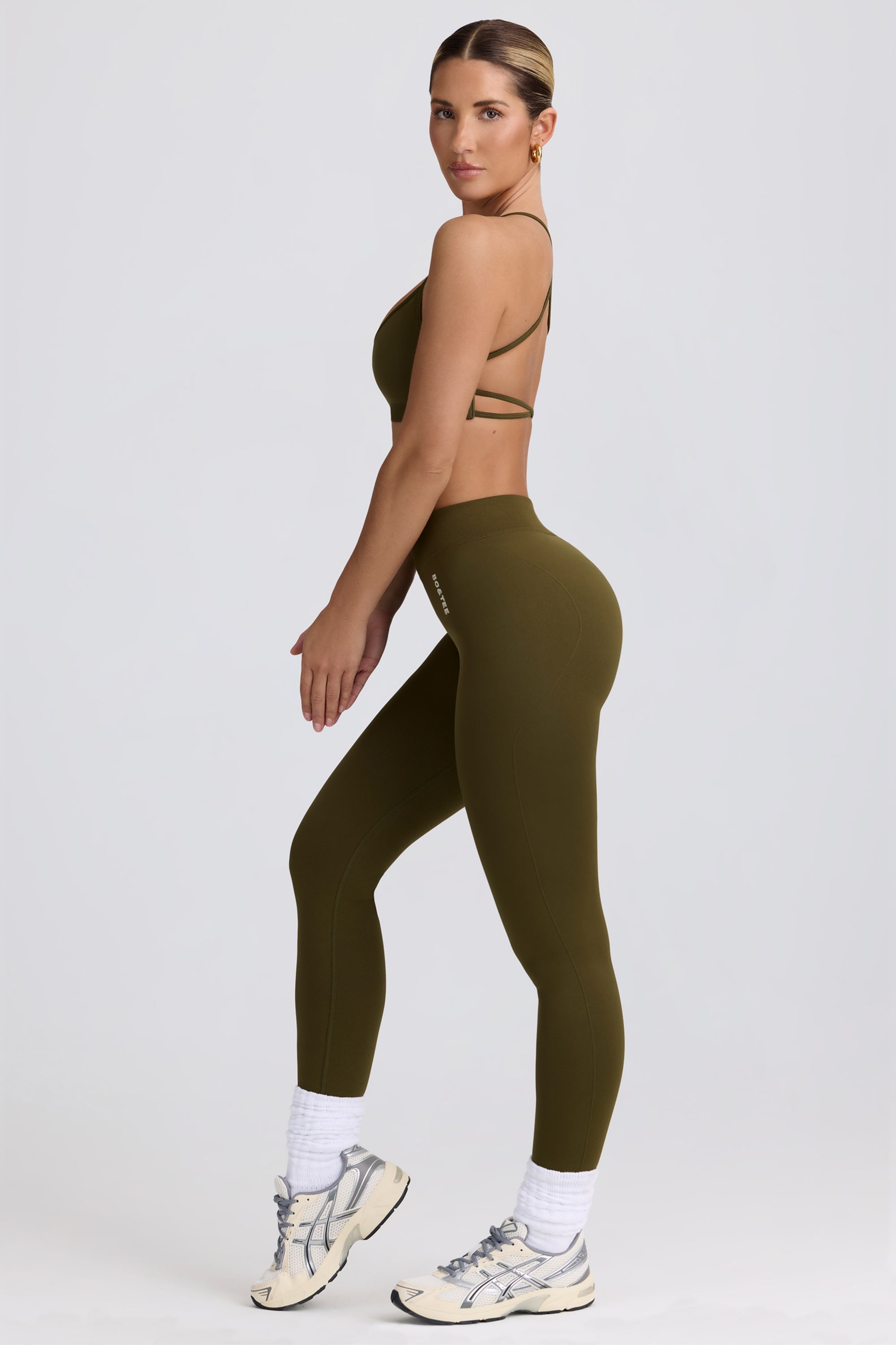 High-Waist Sculpt Leggings - Brown main image 1