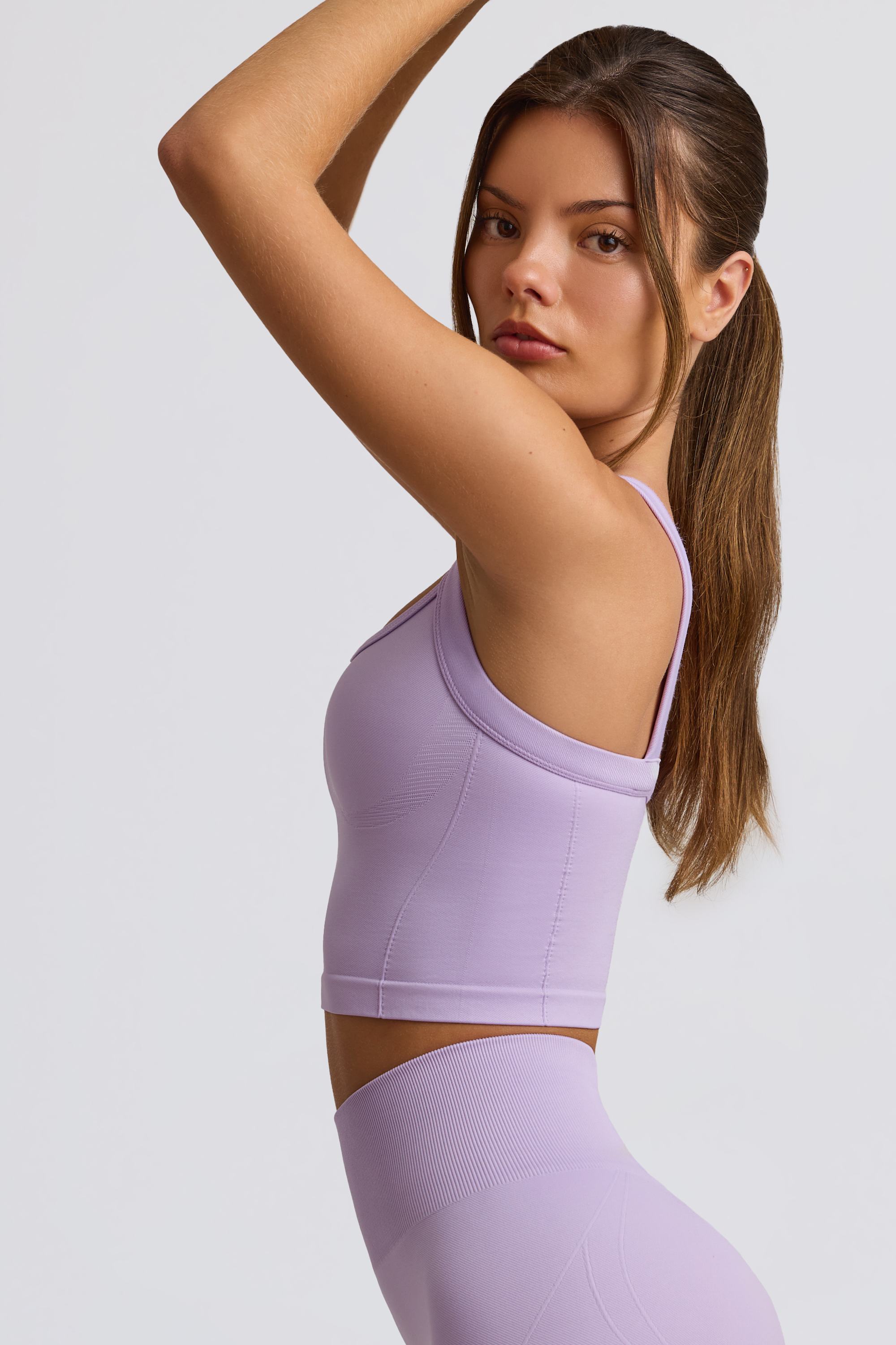 Super Sculpt Seamless Longline Camisole Top in Soft Lilac – Bo+Tee