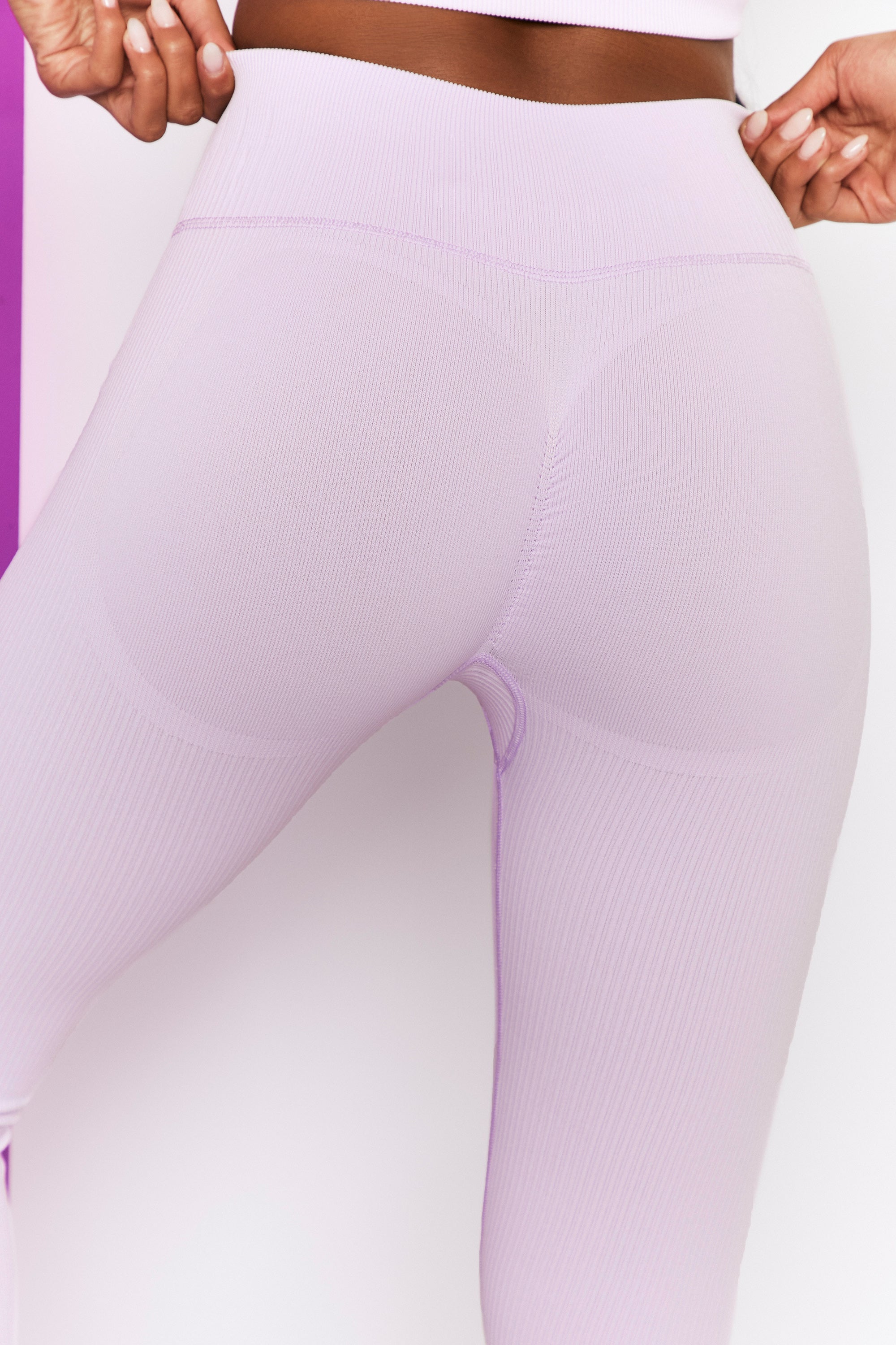 Buy Lilac Purple Ribbed Stretch Top & Leggings Set (7-16yrs) from Next