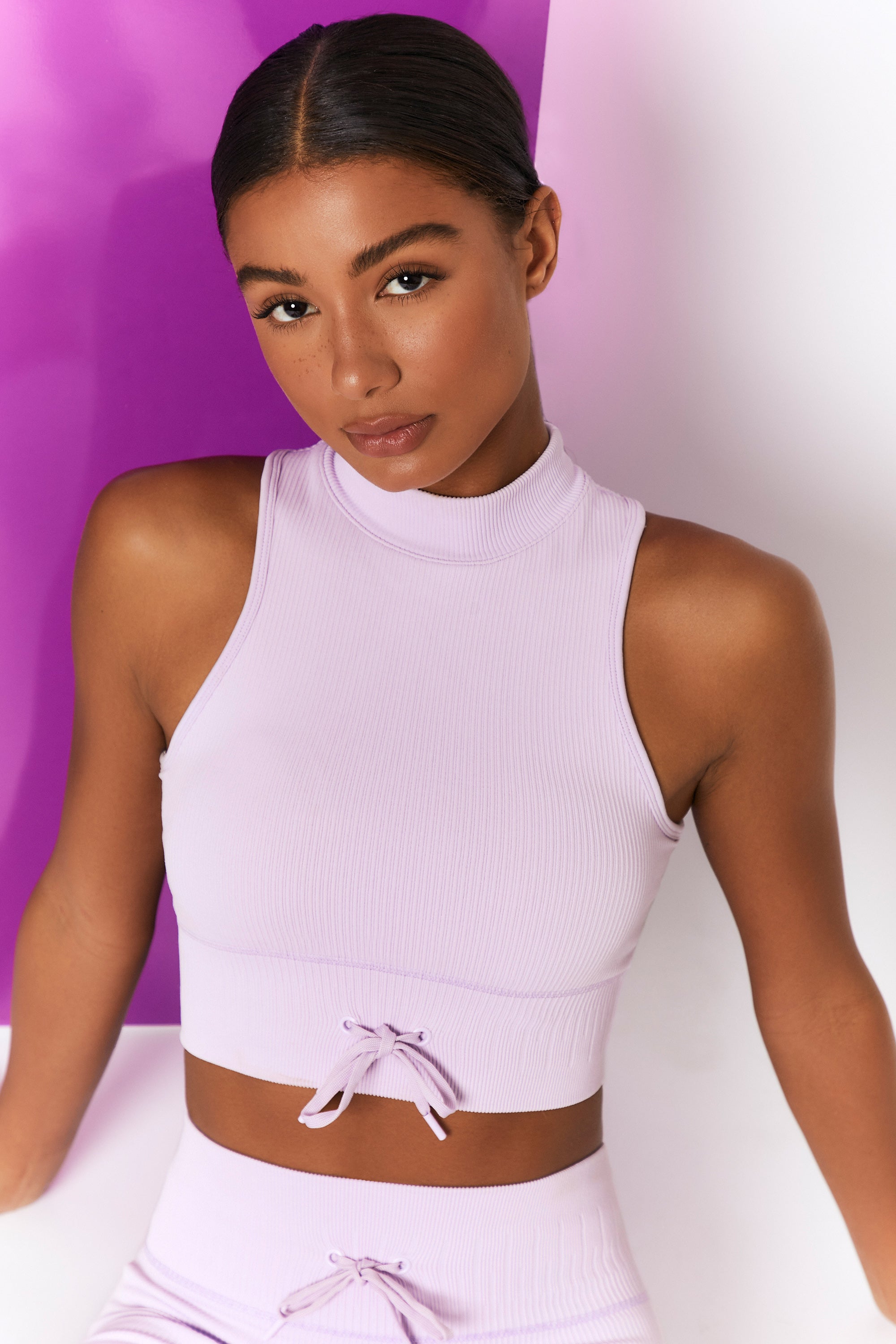 Plus Size edgely™ High Neck Crop Top