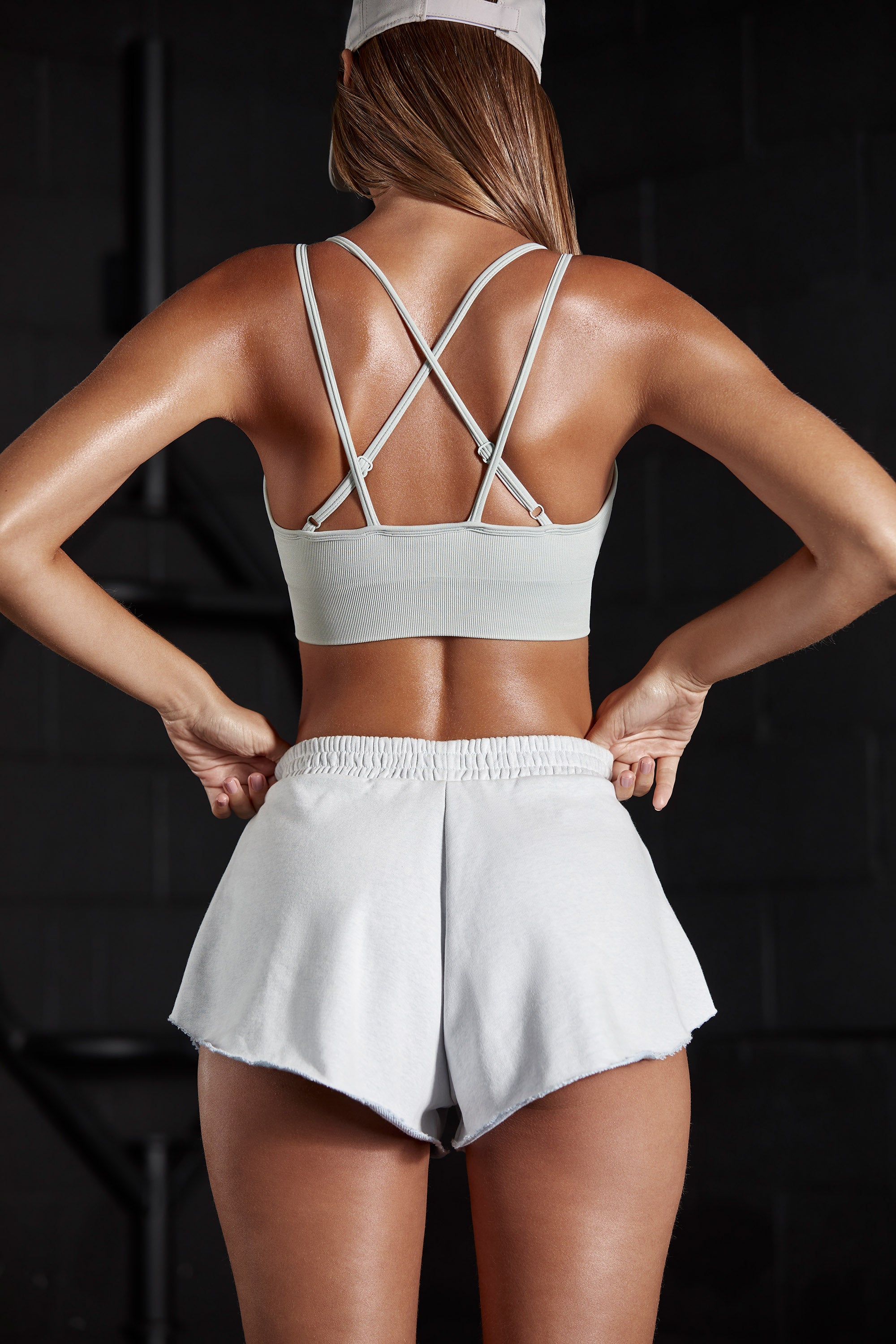ONLY PLAY Dark Grey Seamless Ruched Sports Bra