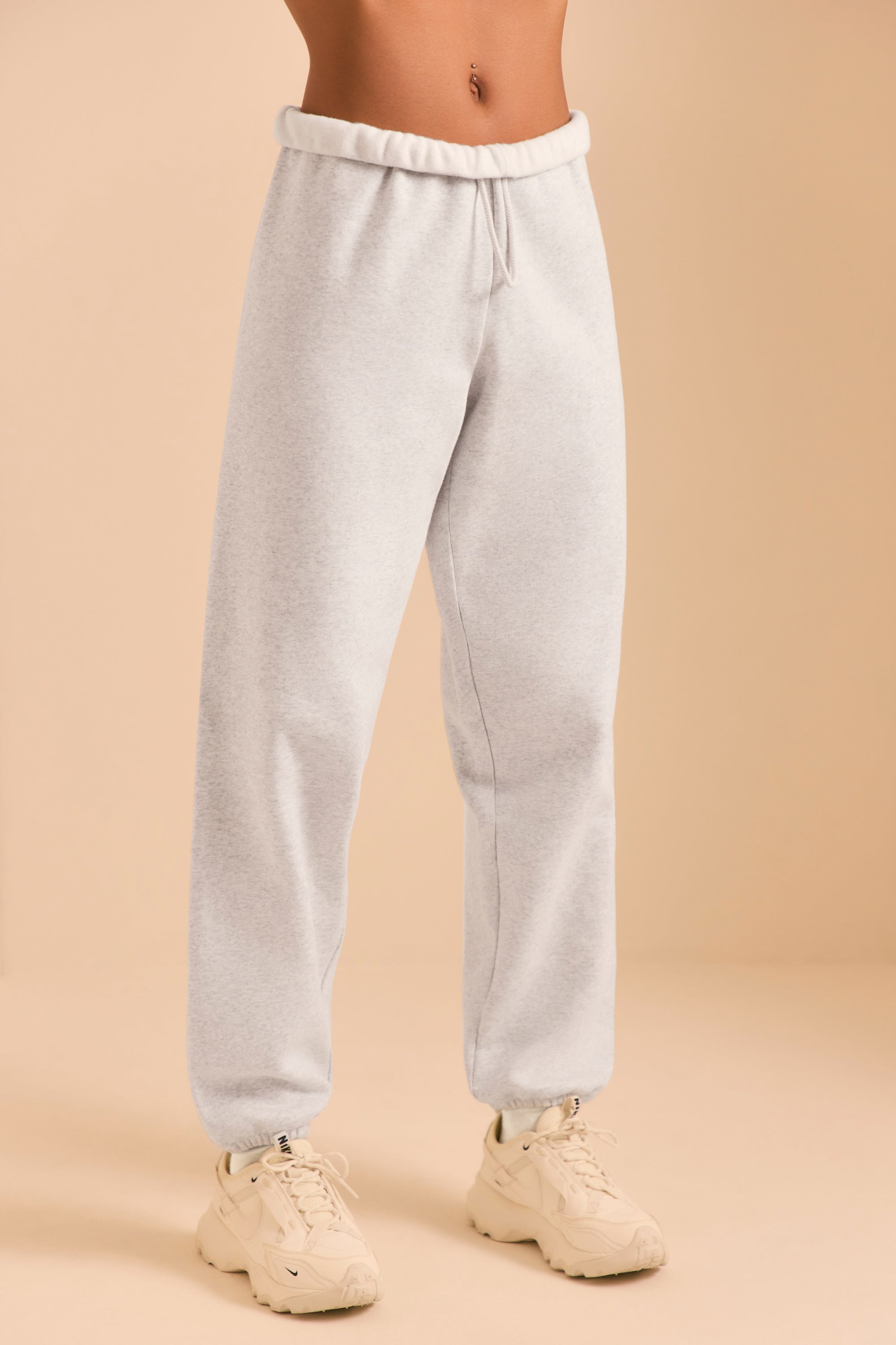 Relaxed Fit Cuffed Jogger Light Grey Marl