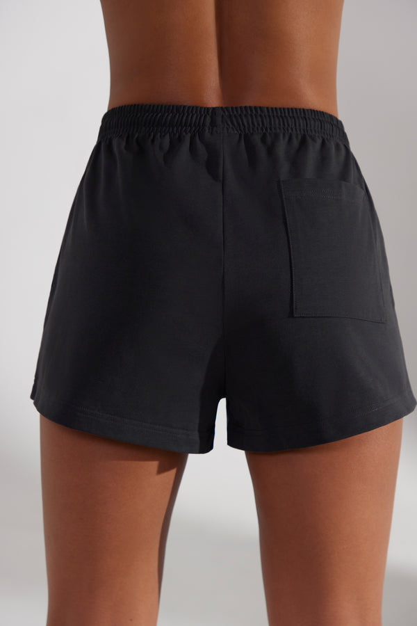 Groundwork - Sweat Shorts in Washed Black