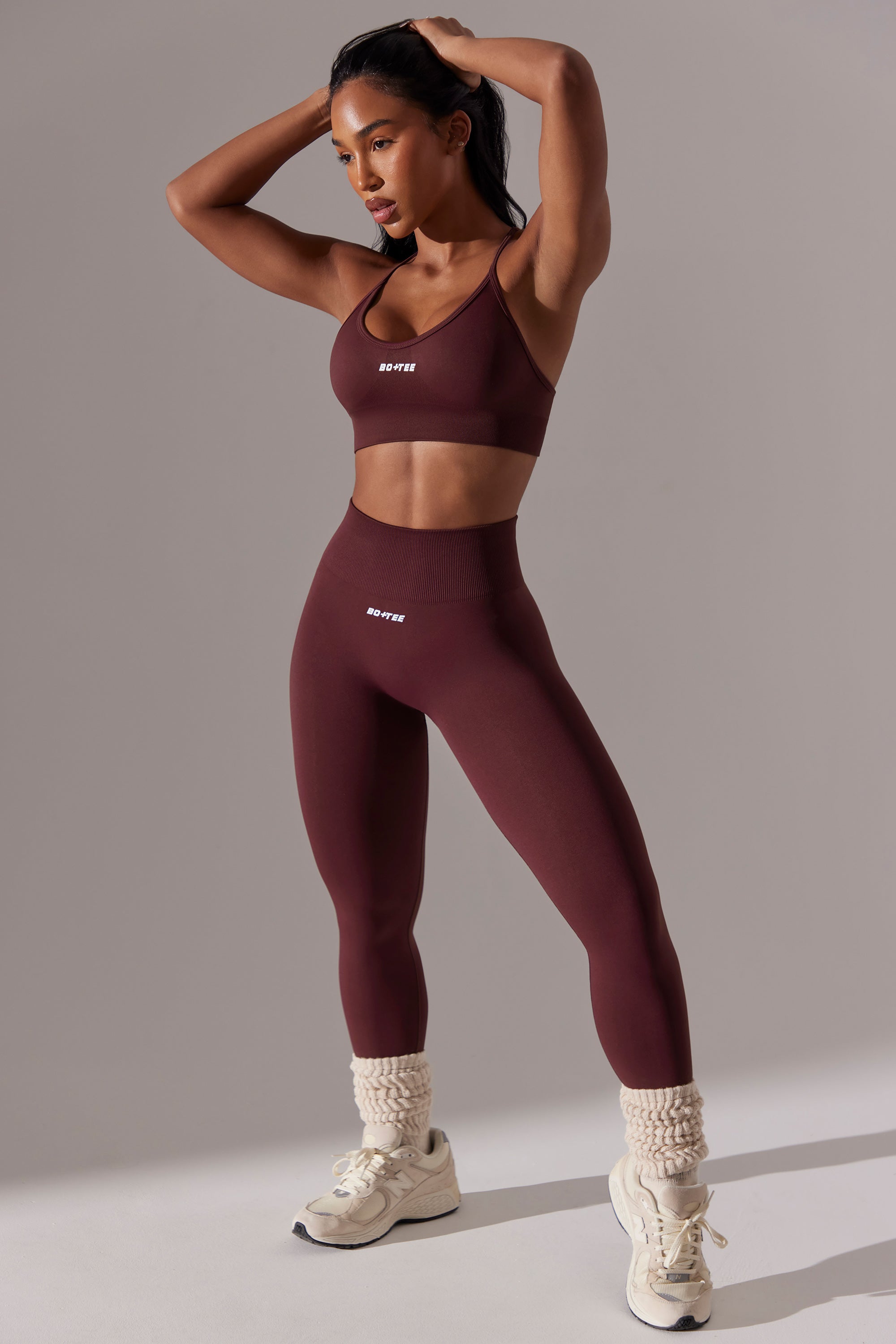 Burgundy sports bra (up to size 20) (matching leggings available
