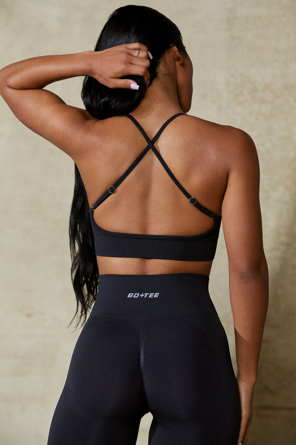 Definition - Low Back Define Luxe Sports Bra in Black