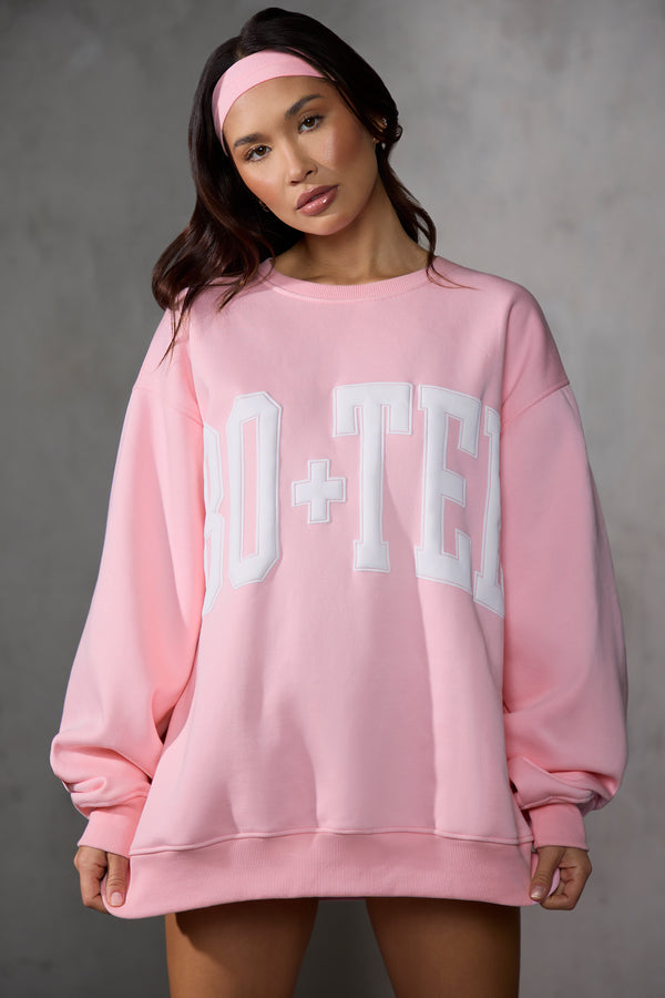 New Staples - Oversized Sweatshirt in Baby Pink