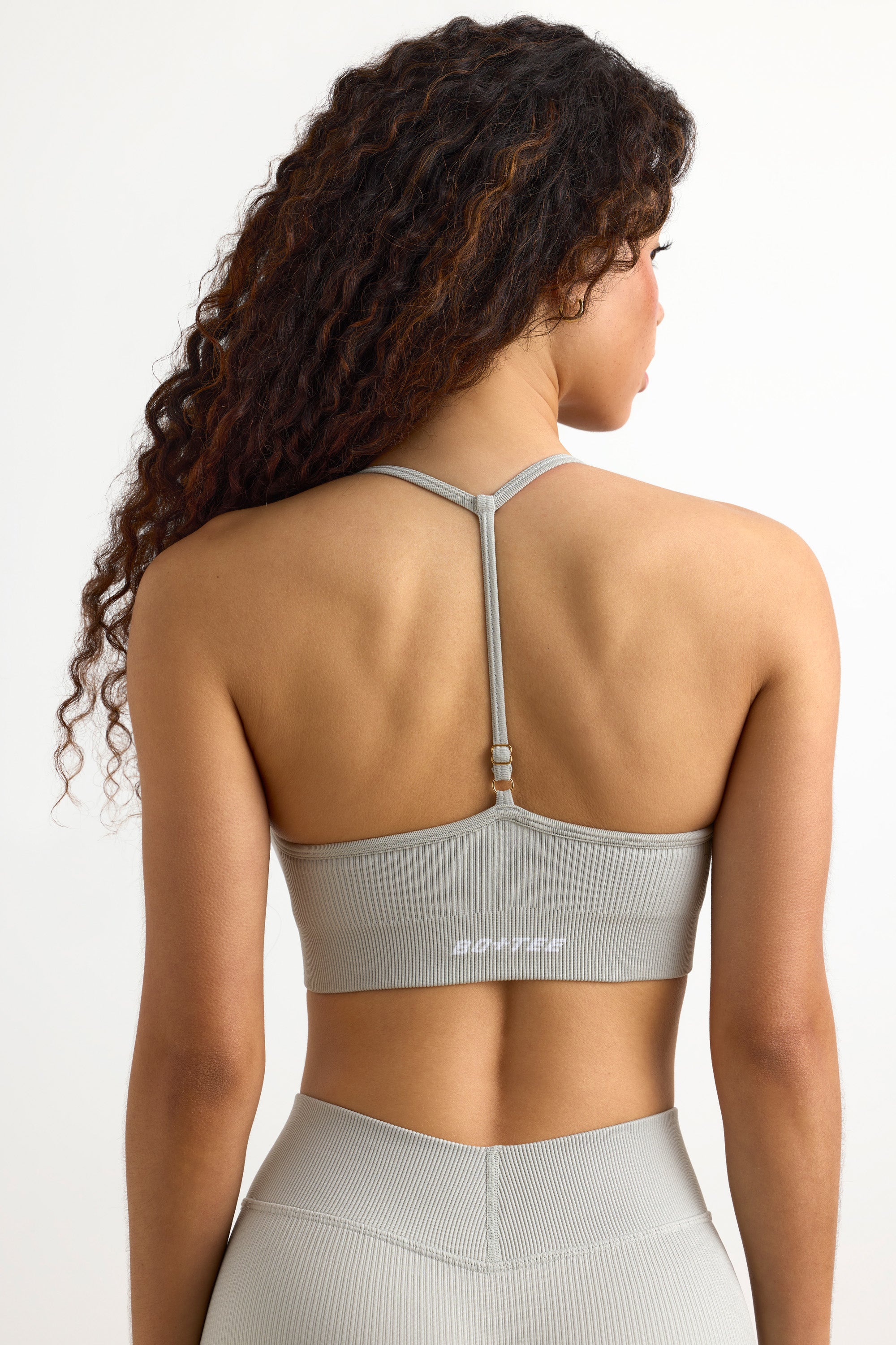 Breathe - FlexiRib Scoop Neck Sports Bra in Grey