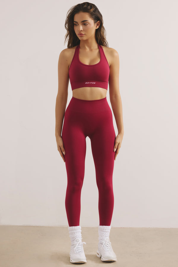 Power - Petite High Waist Define Luxe Leggings in Raspberry