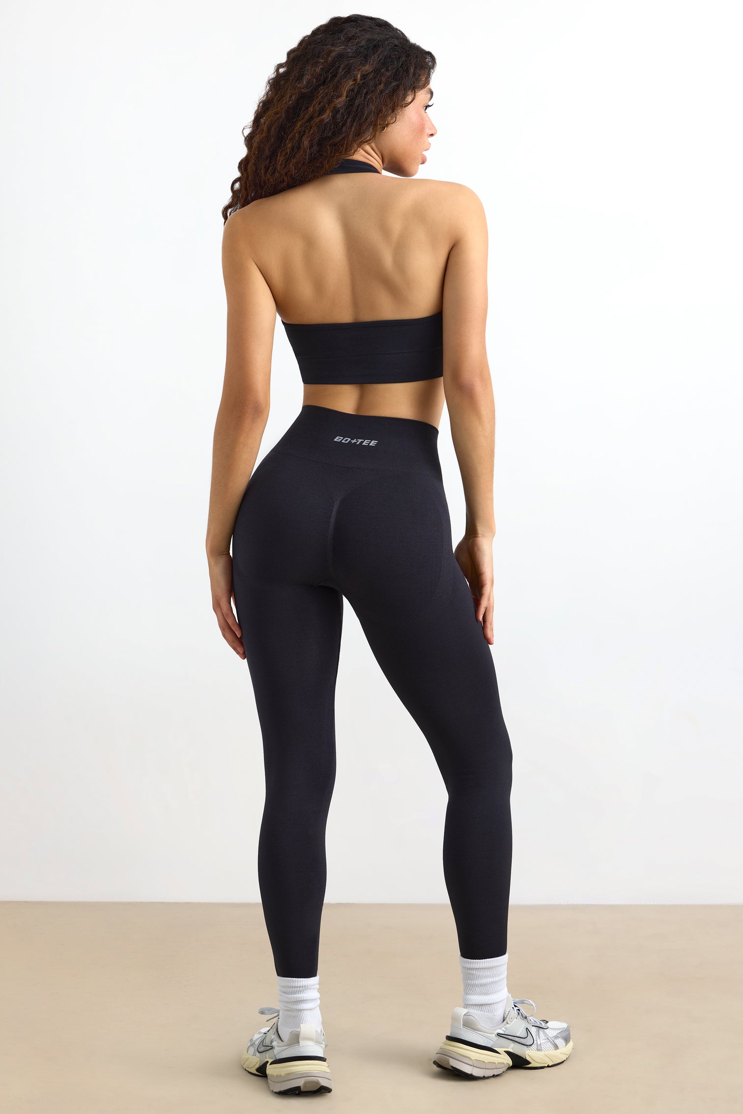 Black and Gold Gym Leggings main image 1
