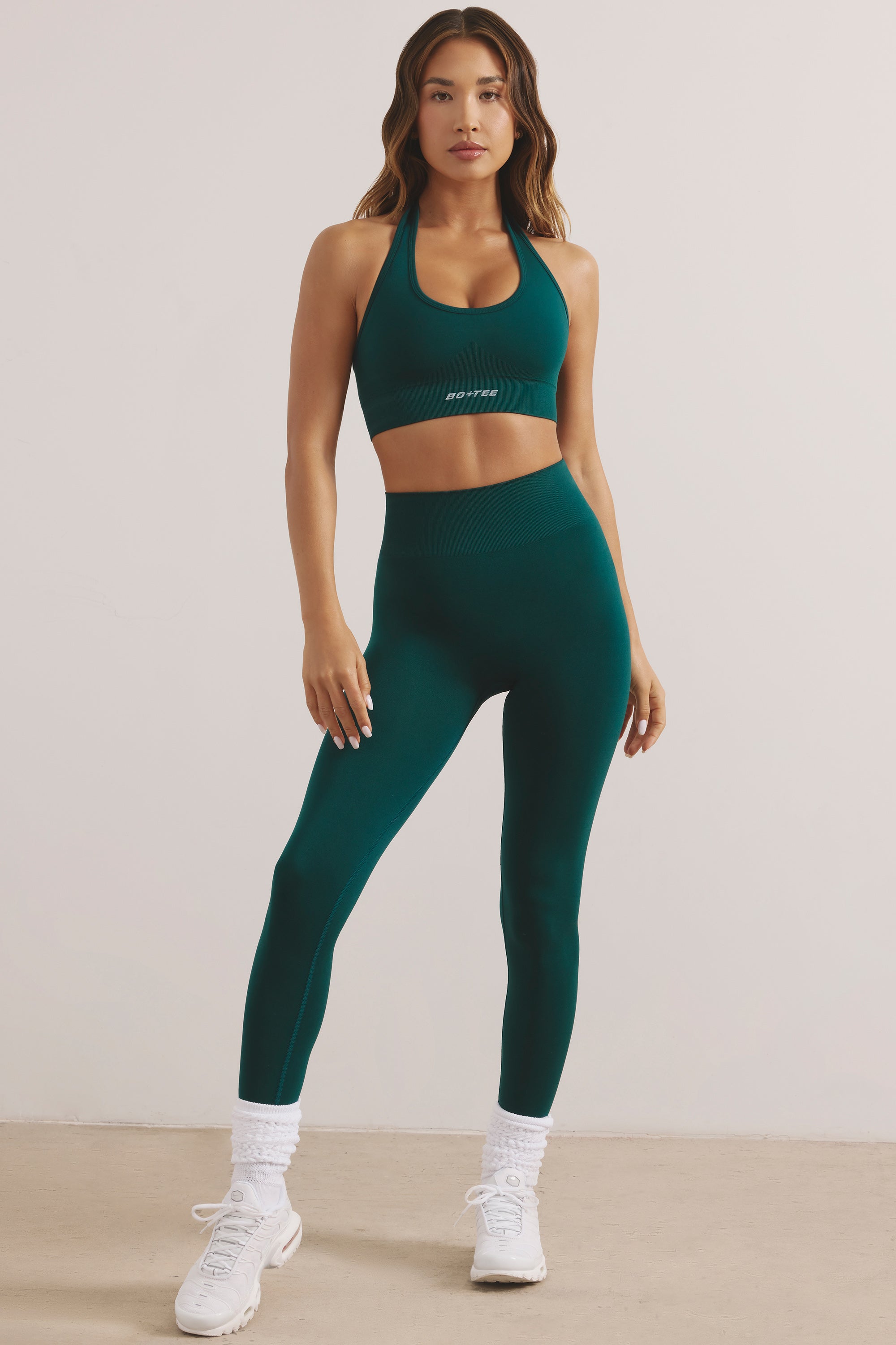 Power - Petite High Waist Define Luxe Leggings in Jade Green