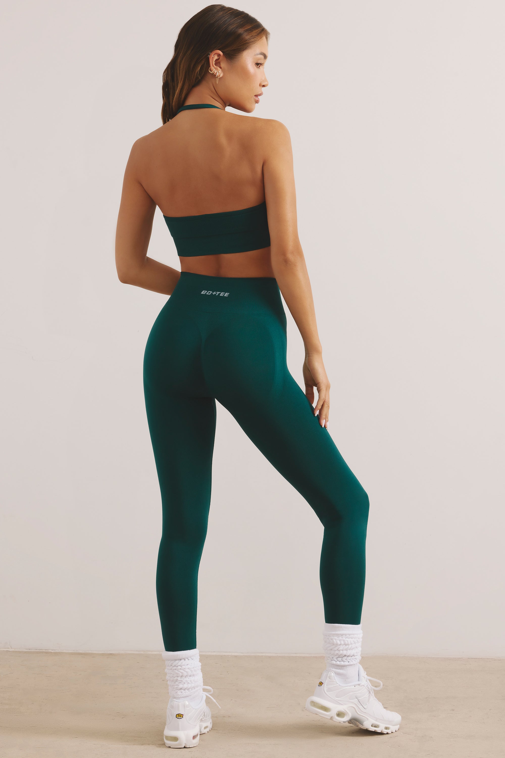 Power - Petite High Waist Define Luxe Leggings in Jade Green