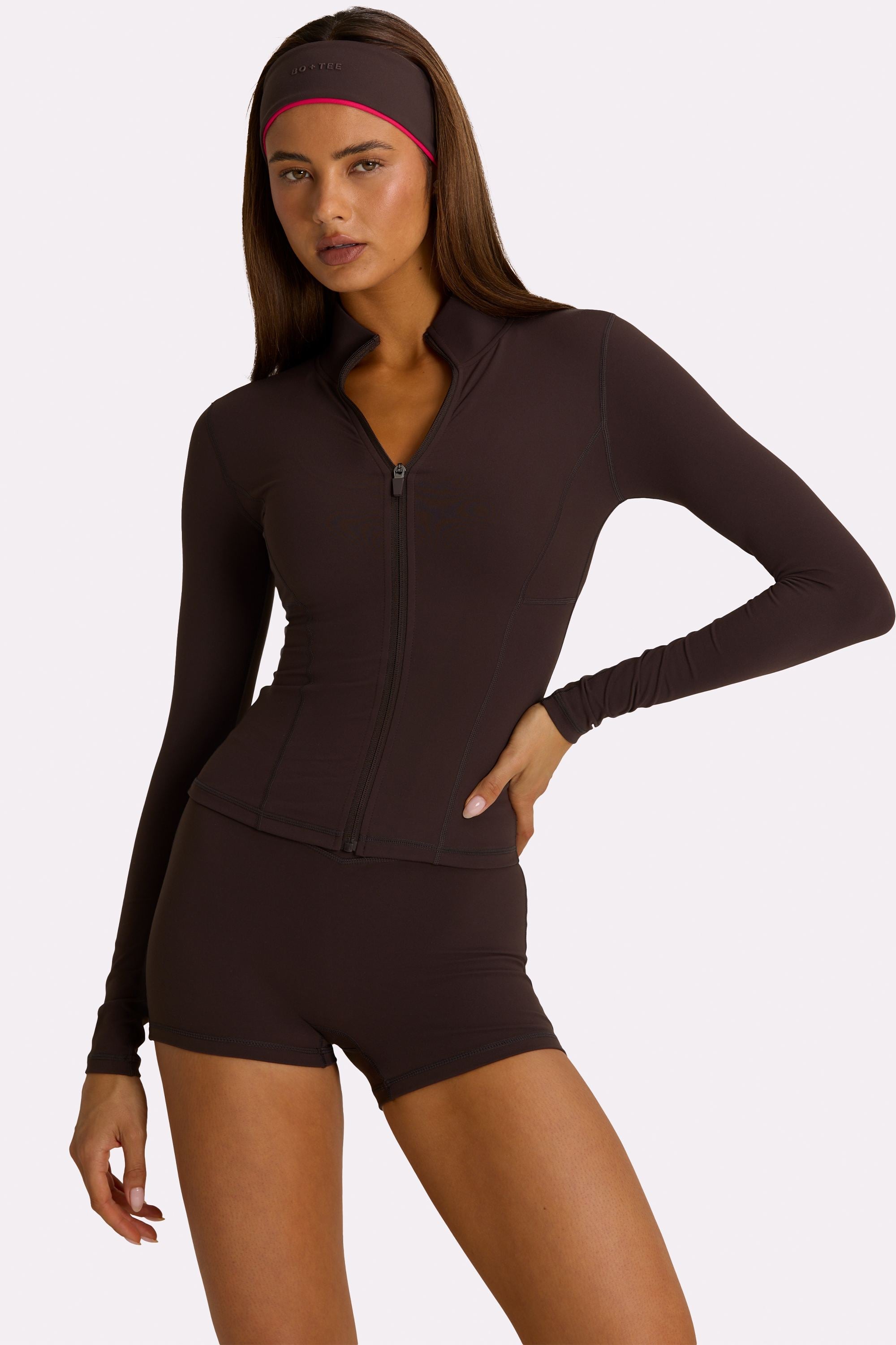 Soft Active Zip-Up Jacket in Truffle – Bo+Tee