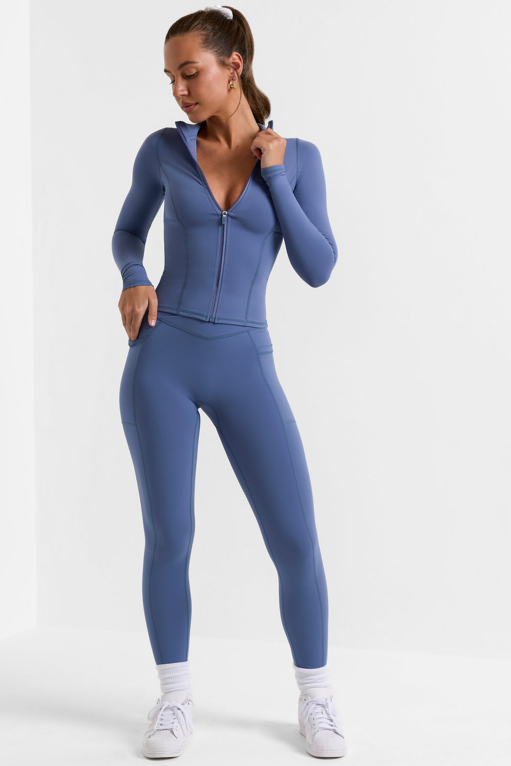 Advantage Petite Leggings with Pockets in Ice Blue