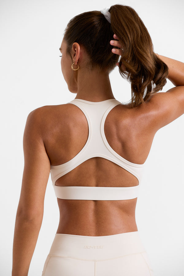 Volley - Cut Out Back Sports Bra in White