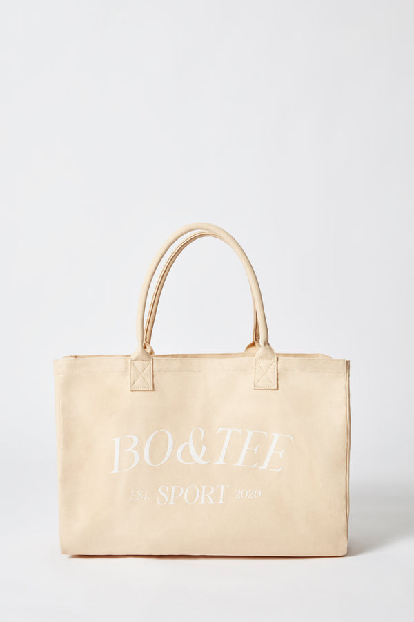 Sport - Large Canvas Tote Bag in Beige