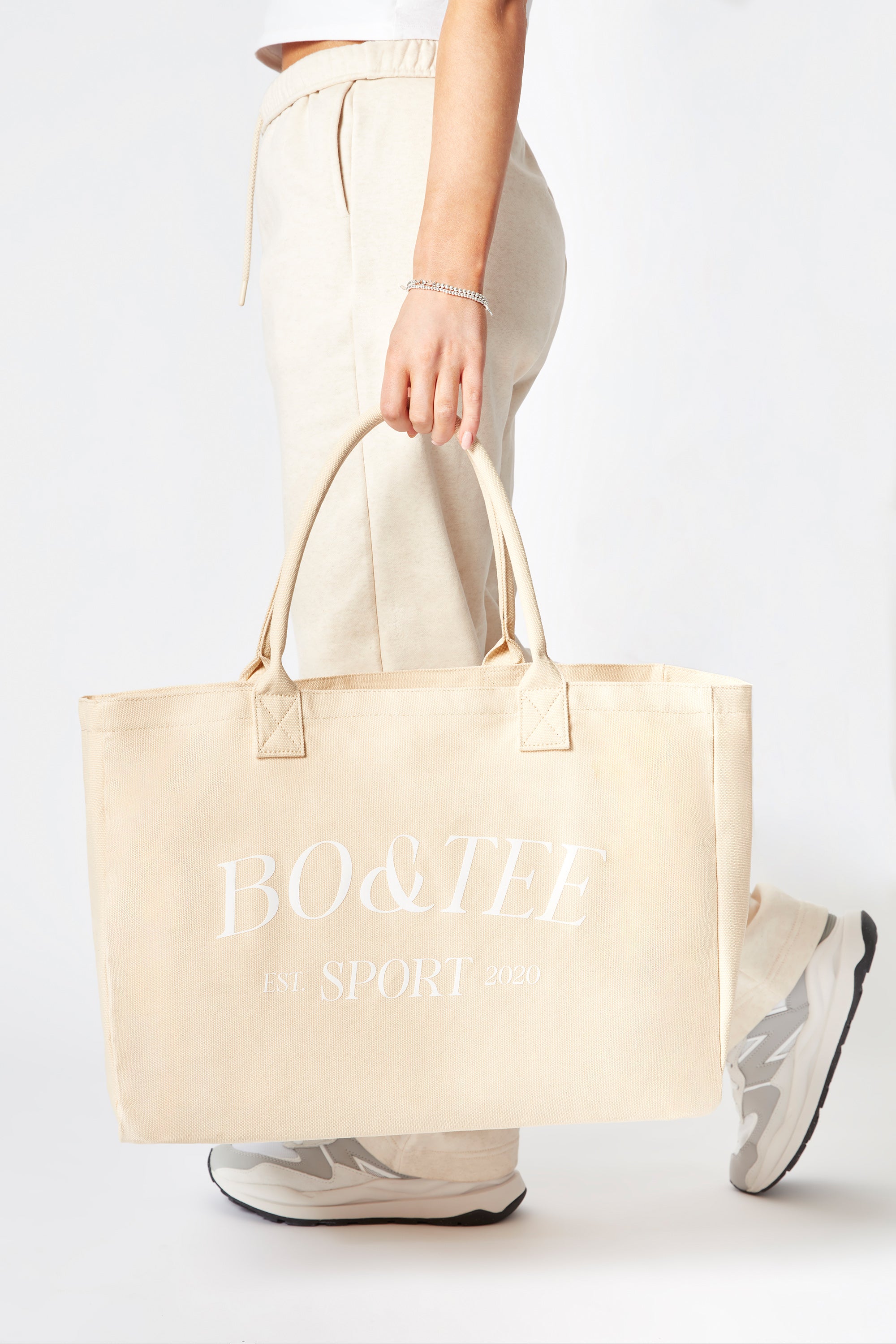 Sport - Large Canvas Tote Bag in Beige