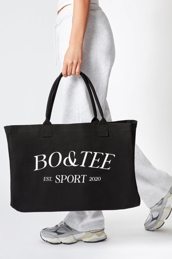 Sport - Large Canvas Tote Bag in Black