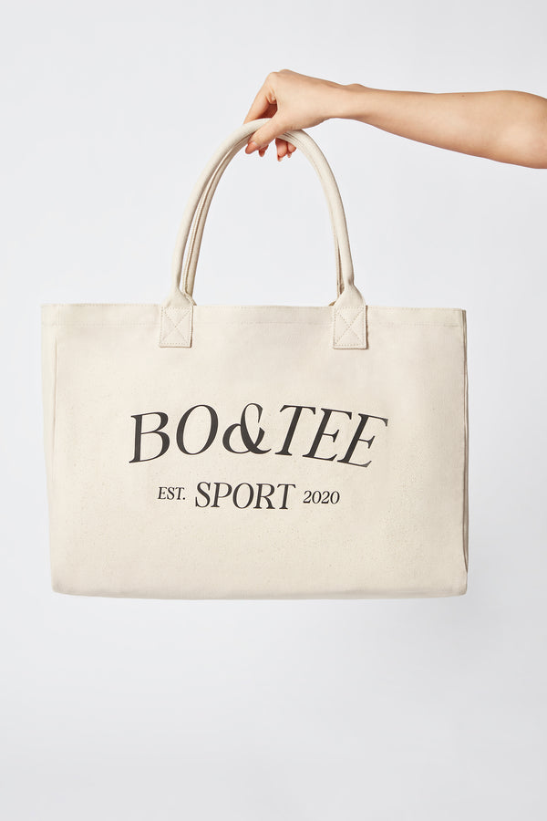 Sport - Large Canvas Tote Bag in Stone
