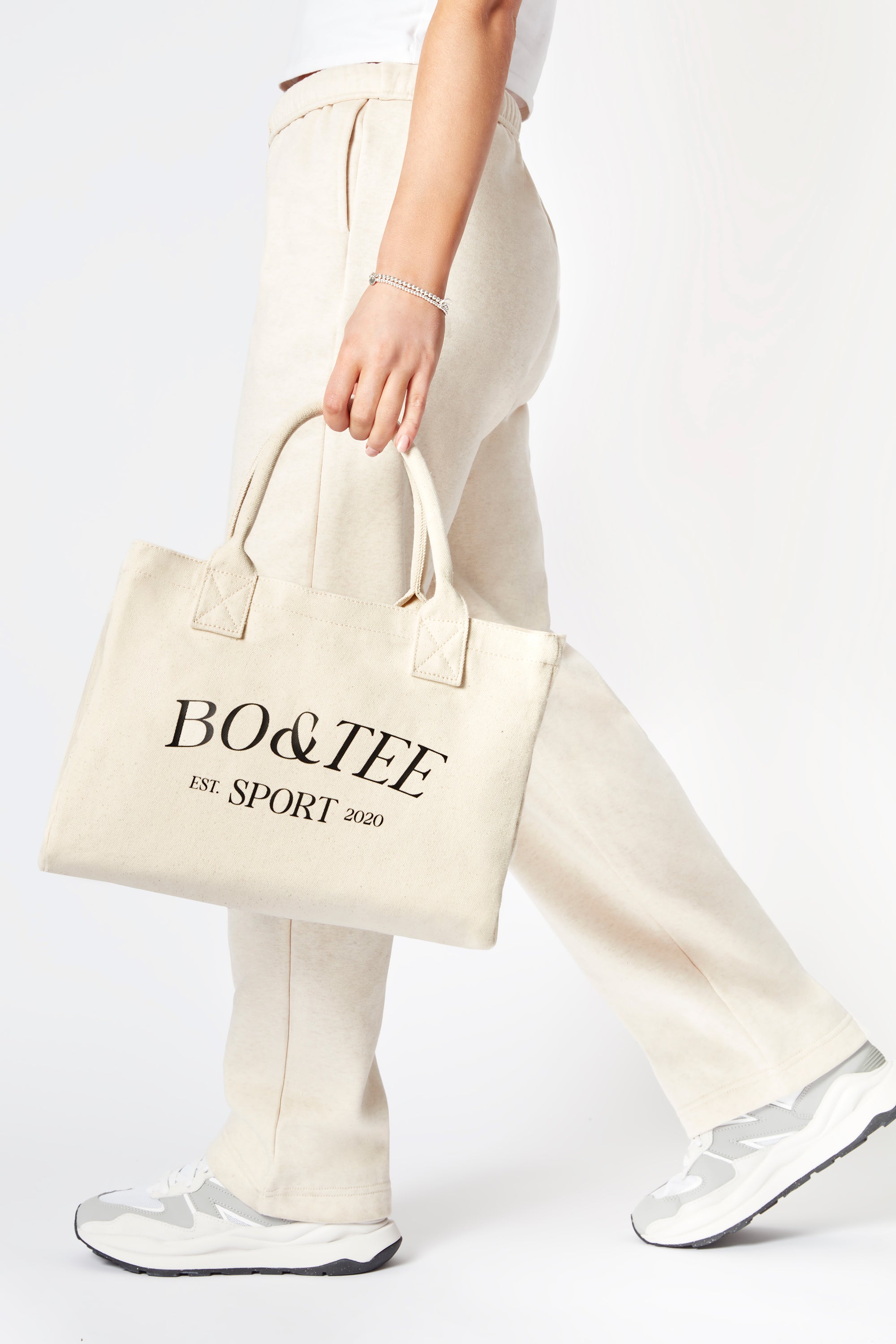 Sport - Small Canvas Tote Bag in Stone