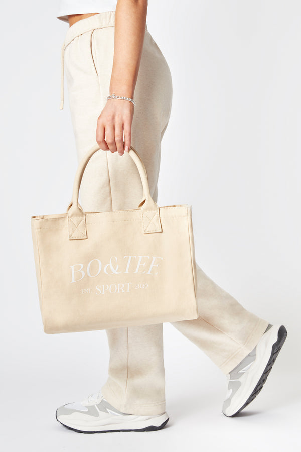 Sport - Small Canvas Tote Bag in Beige