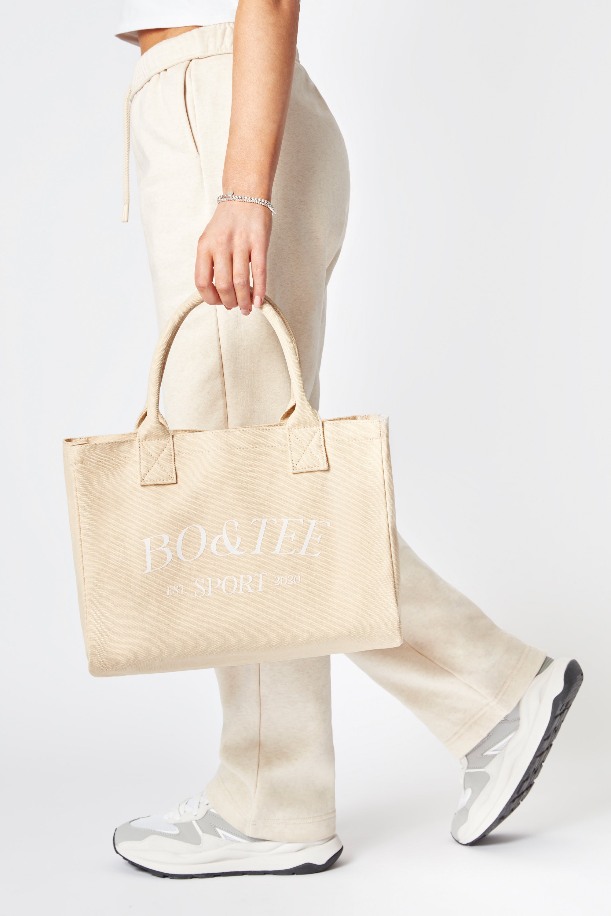 Sport - Small Canvas Tote Bag in Beige