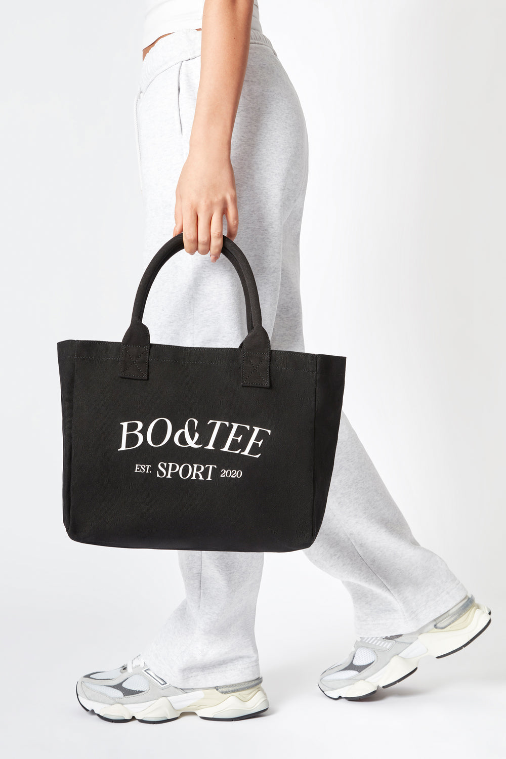 Sport Small Canvas Tote Bag in Black | Bo+Tee
