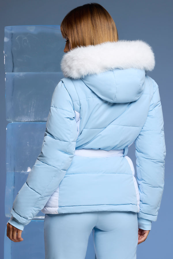 Alpine - Ski Jacket with Detachable Sleeves in Baby Blue