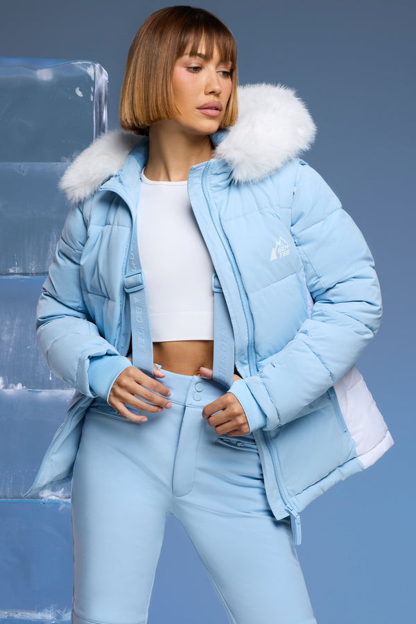 Alpine - Ski Jacket with Detachable Sleeves in Baby Blue