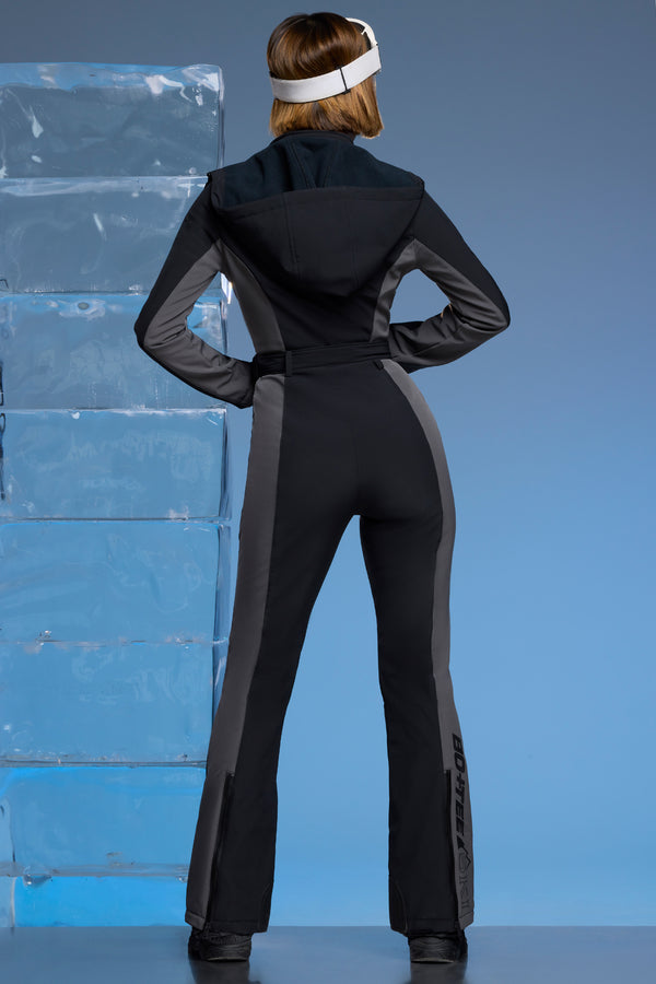 Freestyle - Petite Fleece Lined Ski Suit in Black